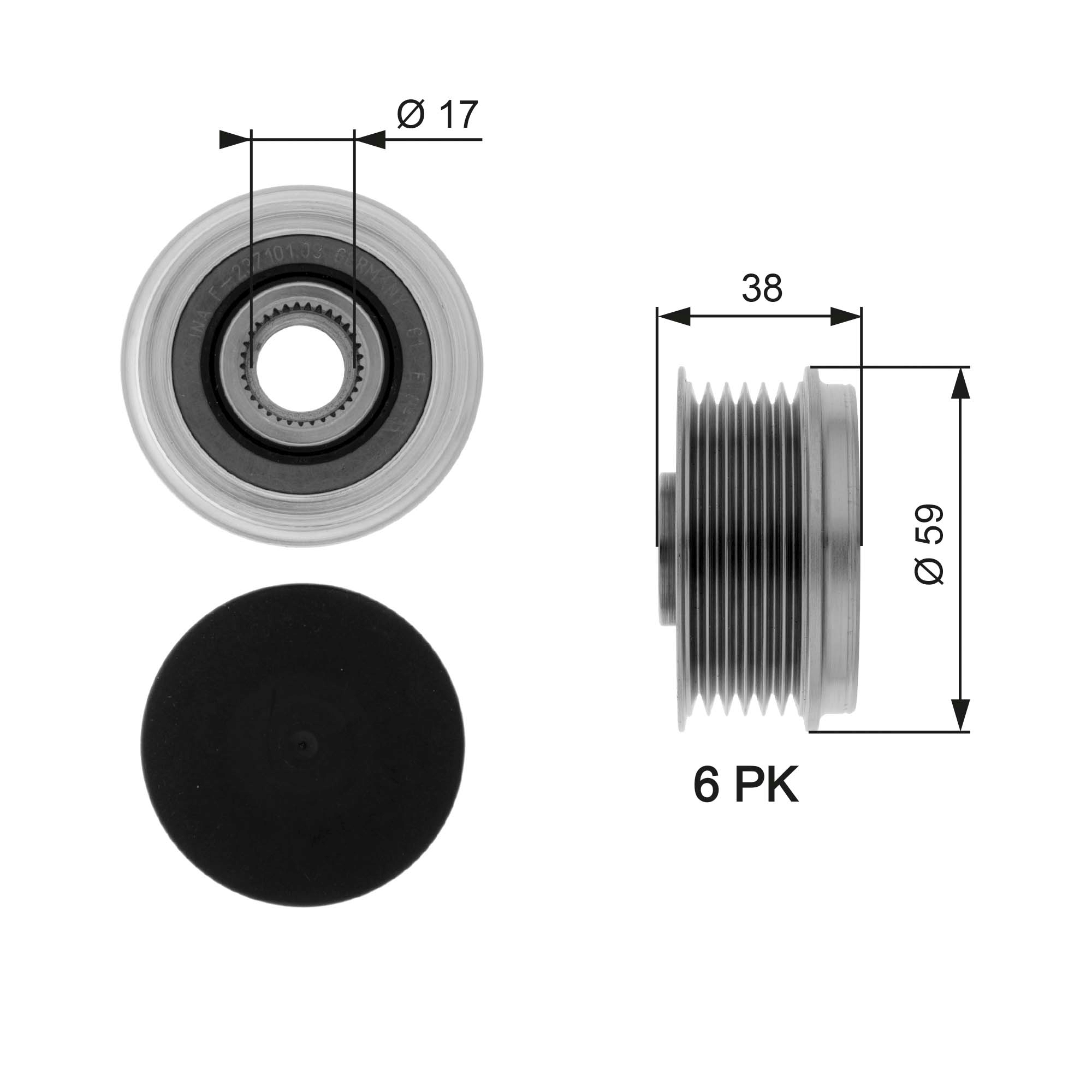 Alternator Freewheel Clutch  Art. OAP7039