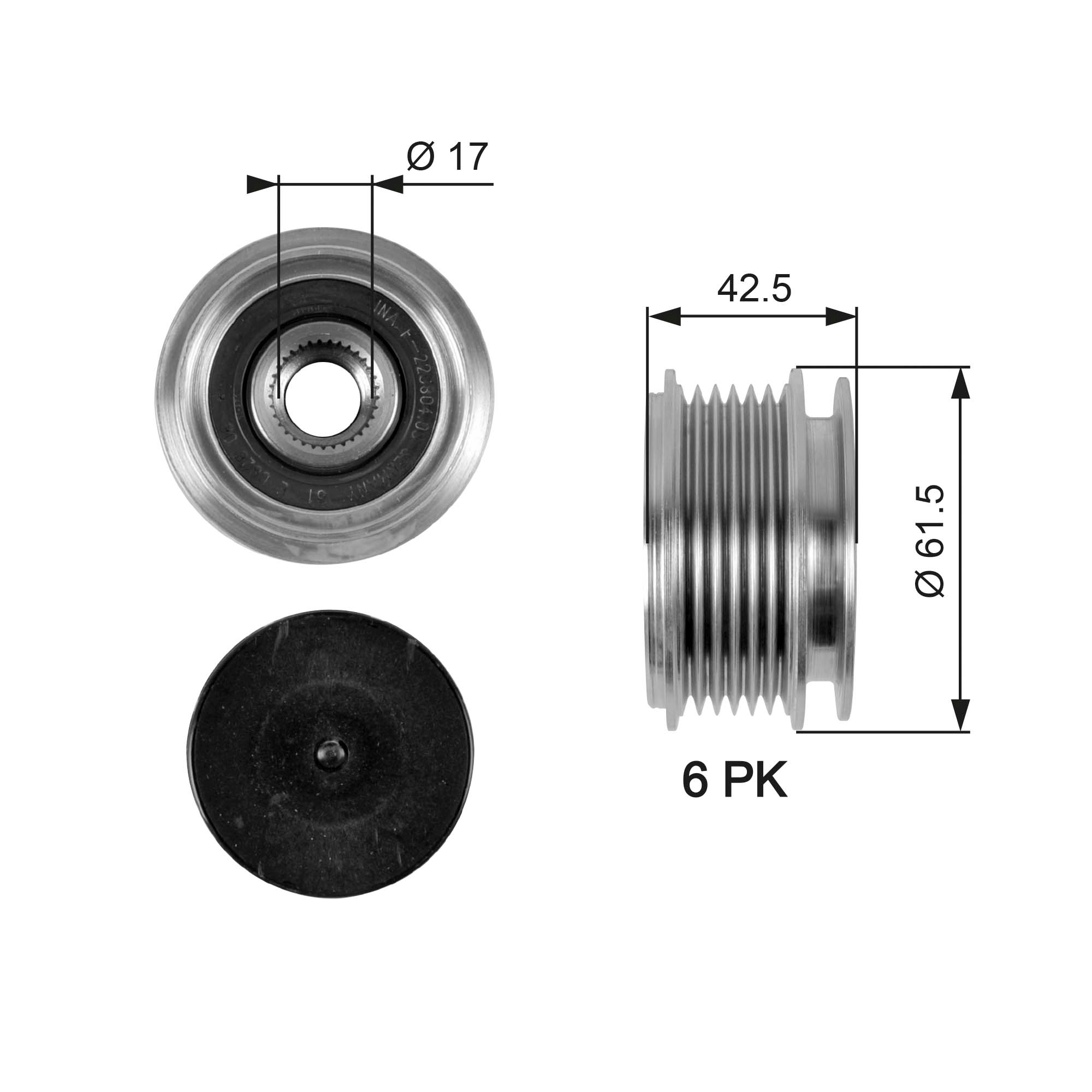 Alternator Freewheel Clutch  Art. OAP7047