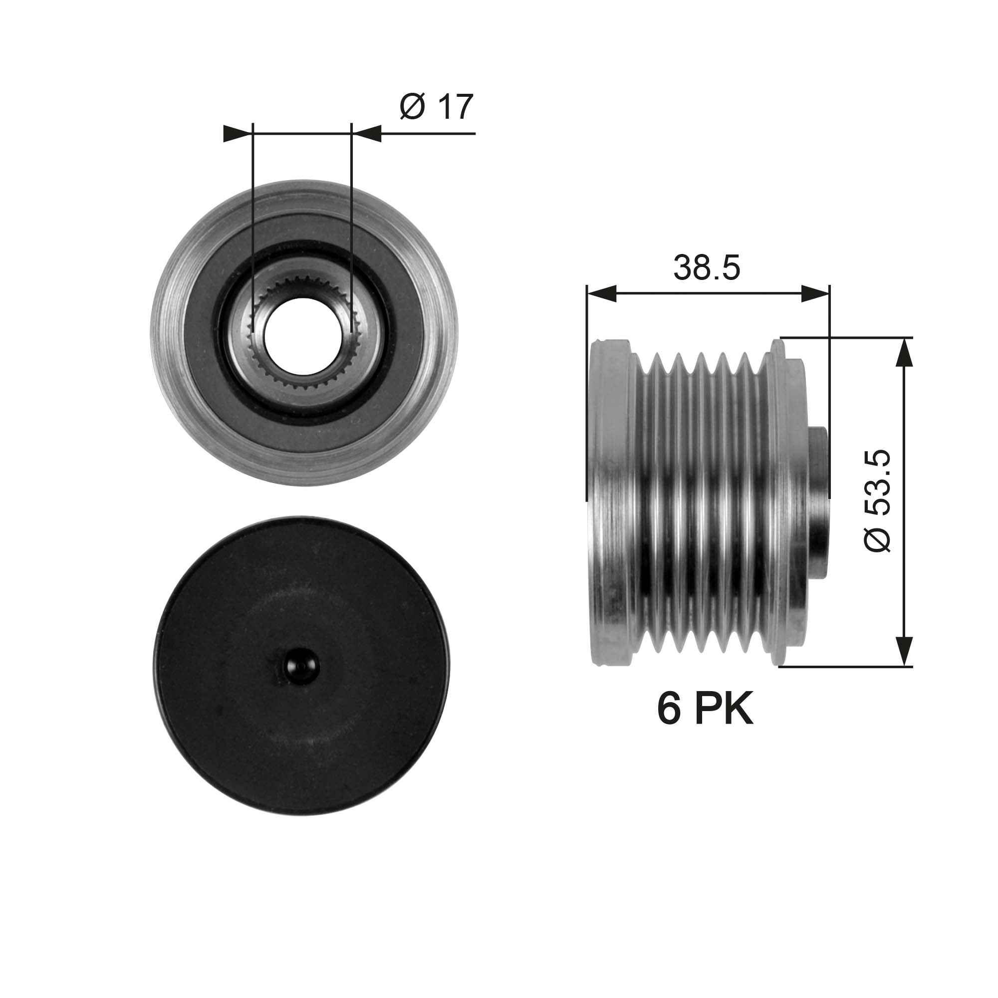 Alternator Freewheel Clutch  Art. OAP7055