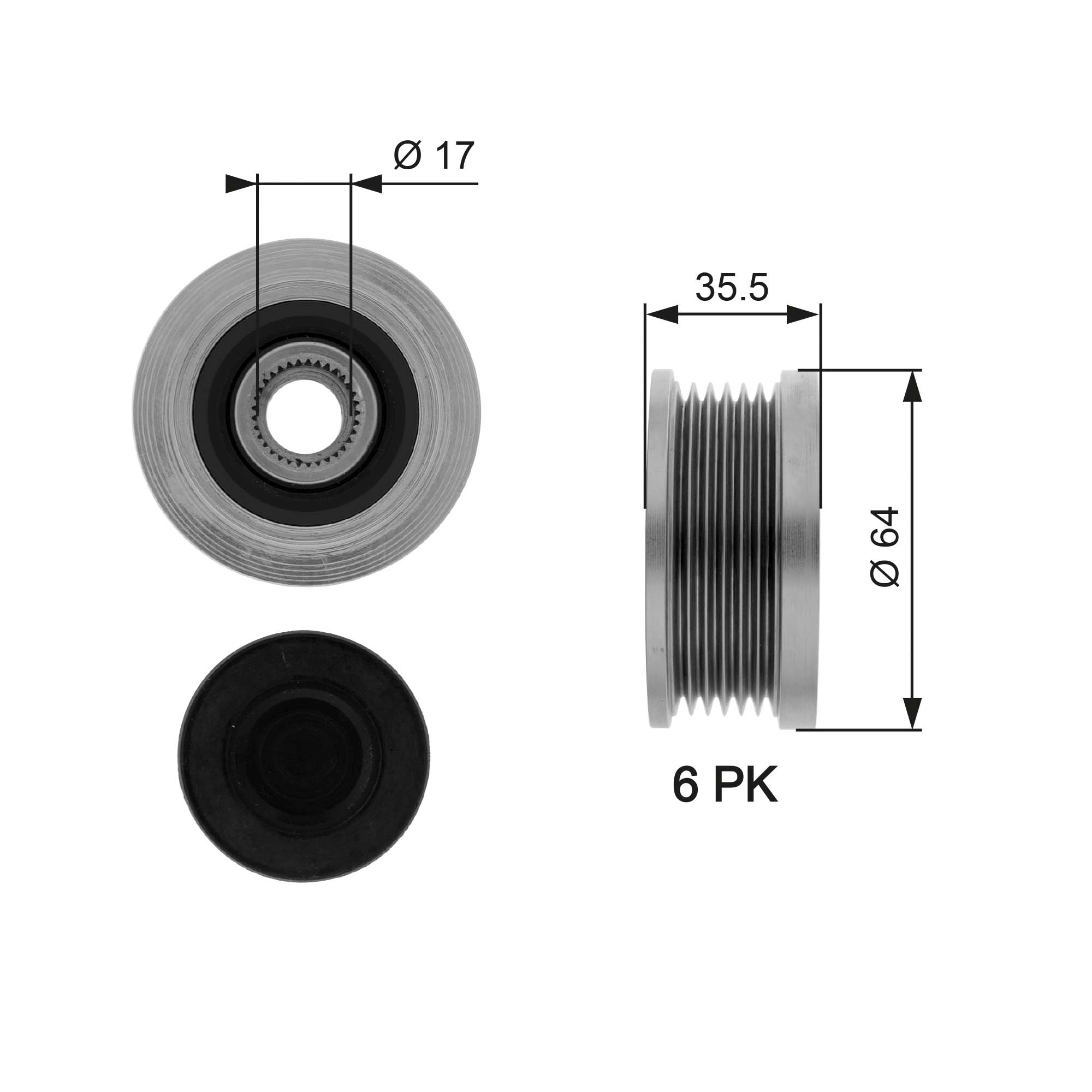 Alternator Freewheel Clutch  Art. OAP7073