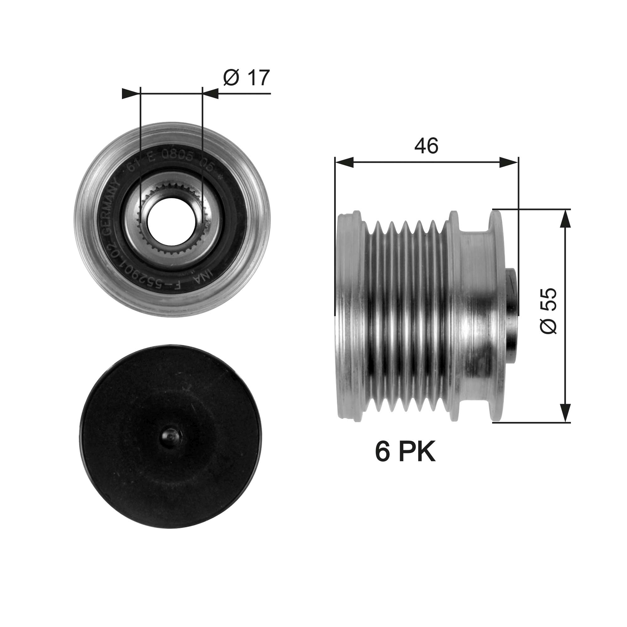 Alternator Freewheel Clutch  Art. OAP7092