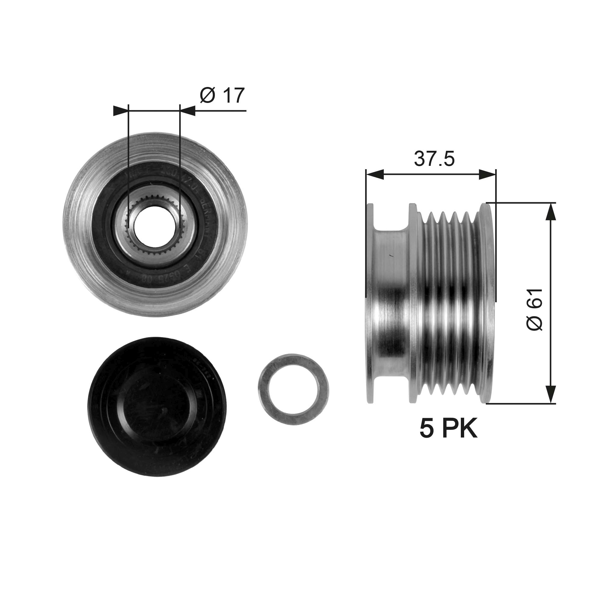 Alternator Freewheel Clutch  Art. OAP7108