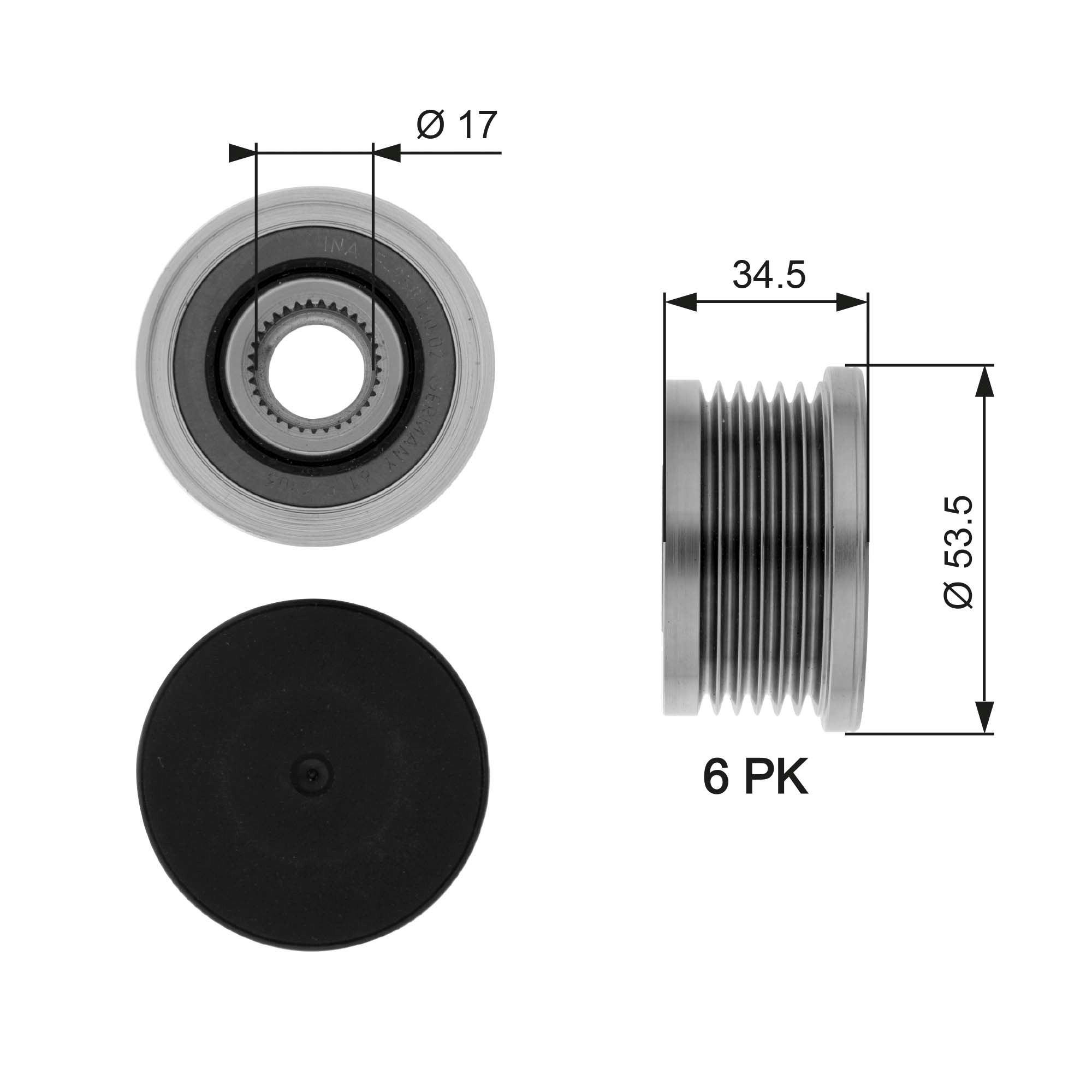 Alternator Freewheel Clutch  Art. OAP7109