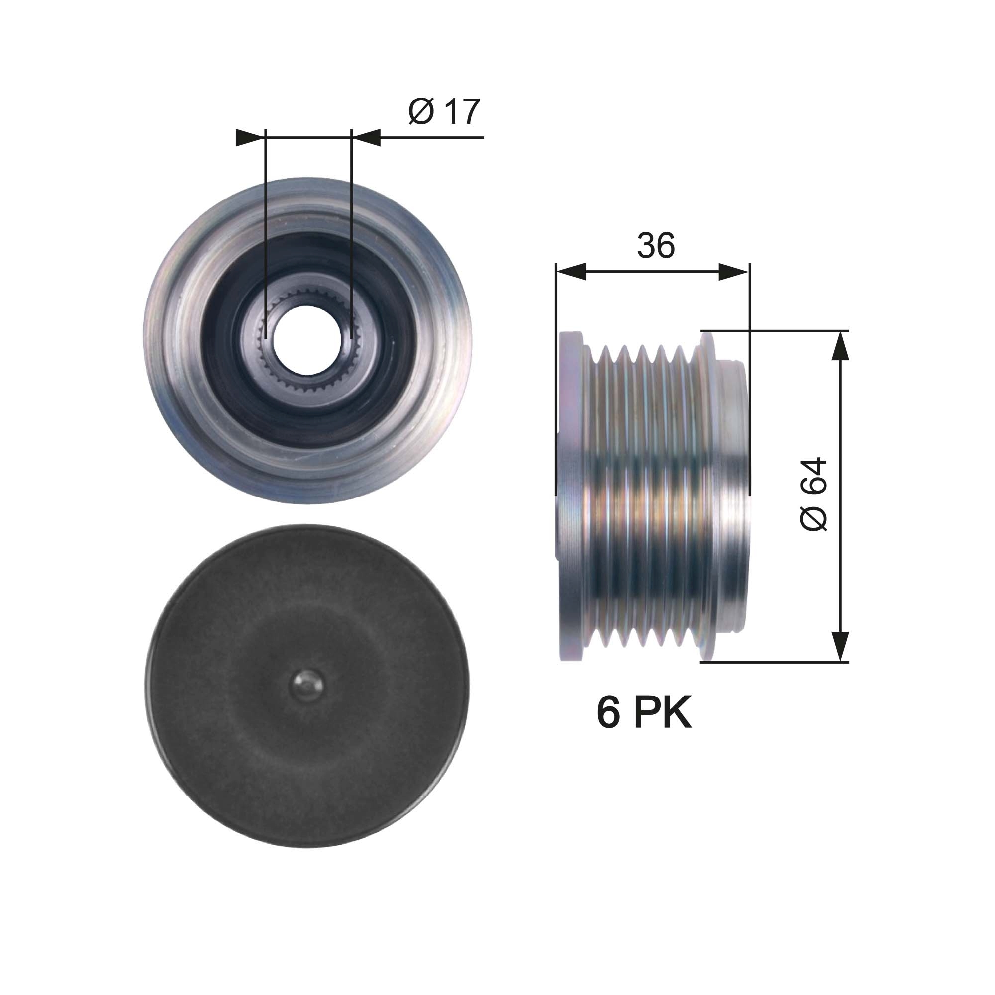 Alternator Freewheel Clutch  Art. OAP7131