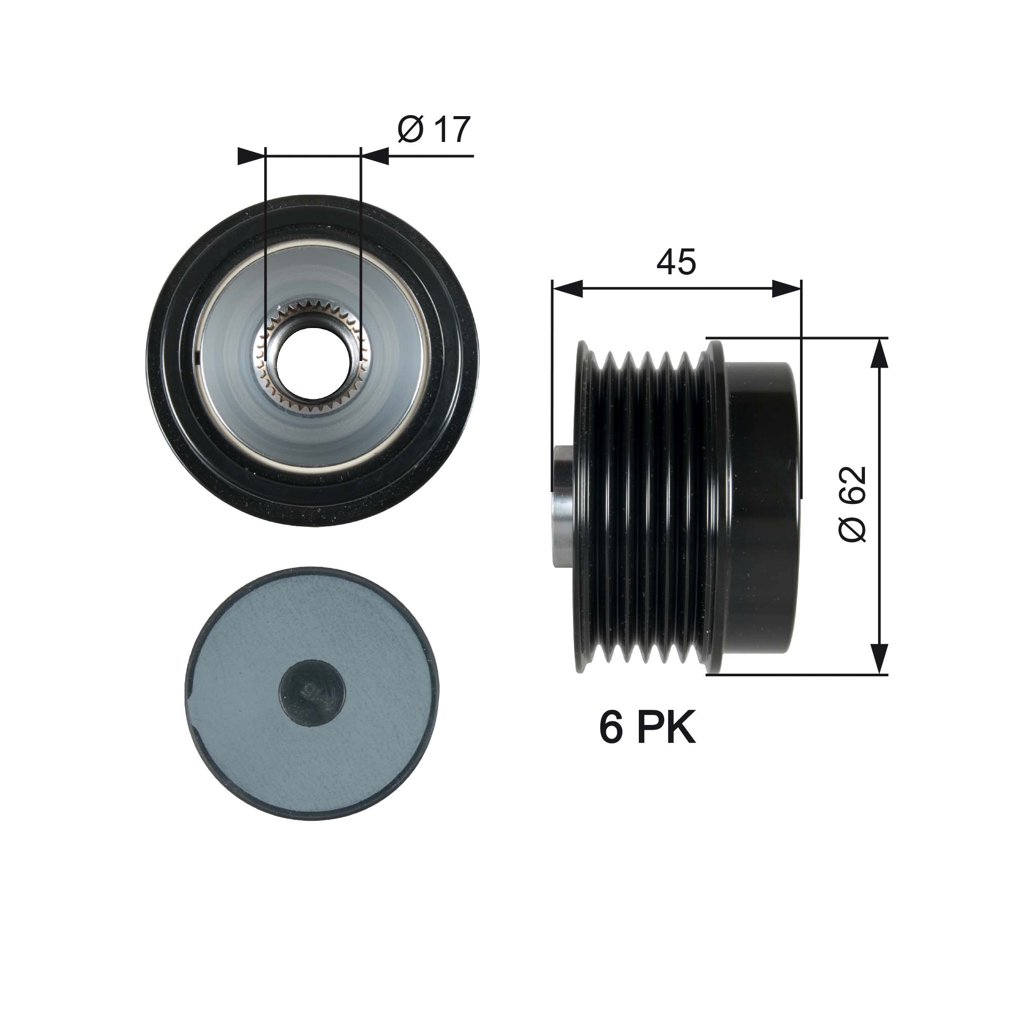 Alternator Freewheel Clutch  Art. OAP7180