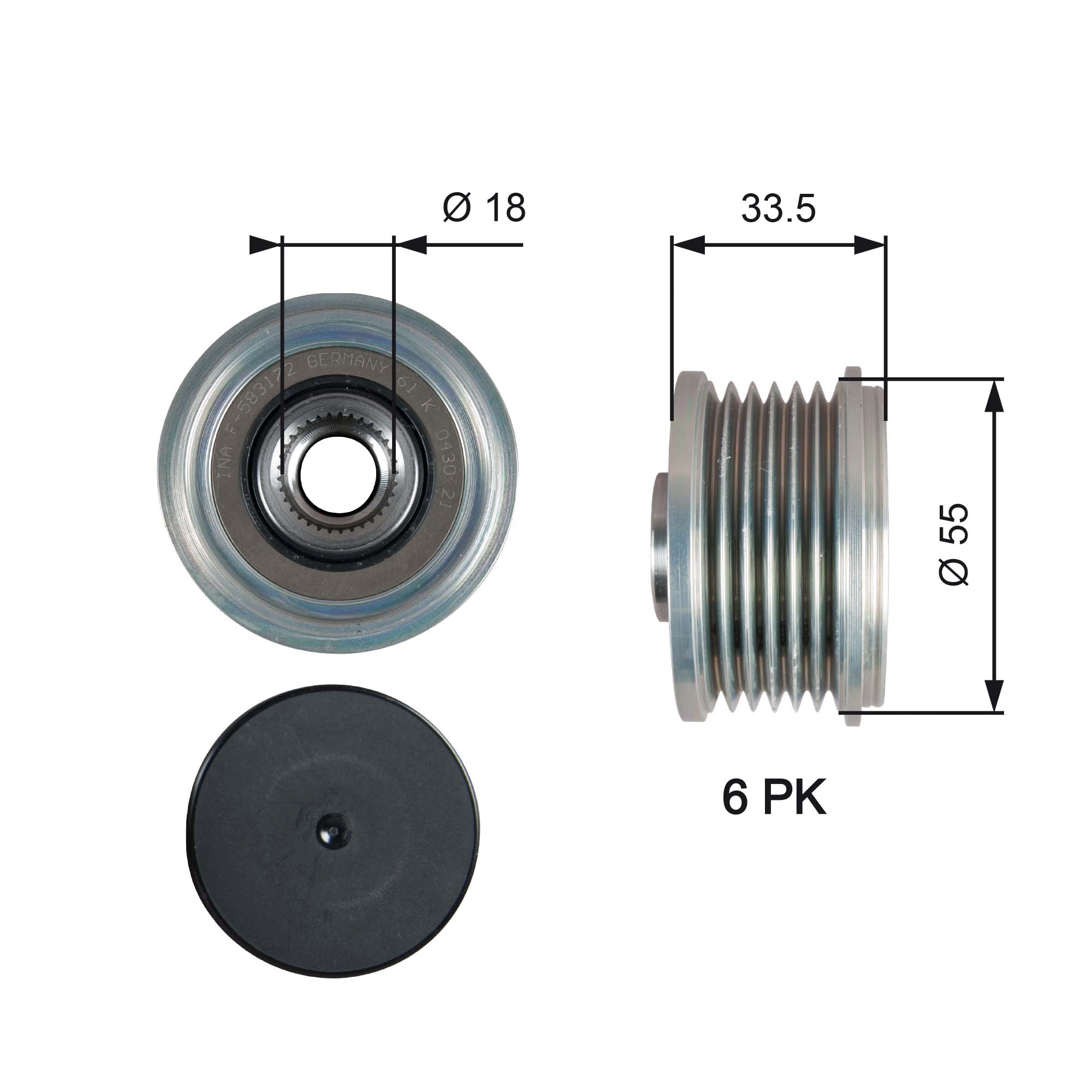 Alternator Freewheel Clutch  Art. OAP7216