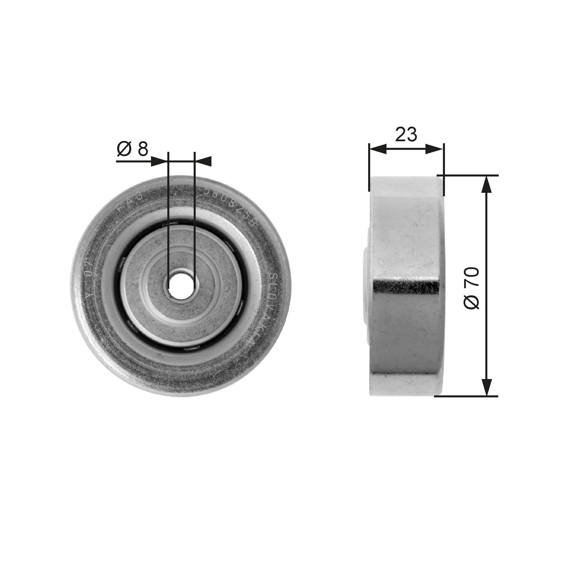 Tensioner Pulley, V-ribbed belt  Art. T36161