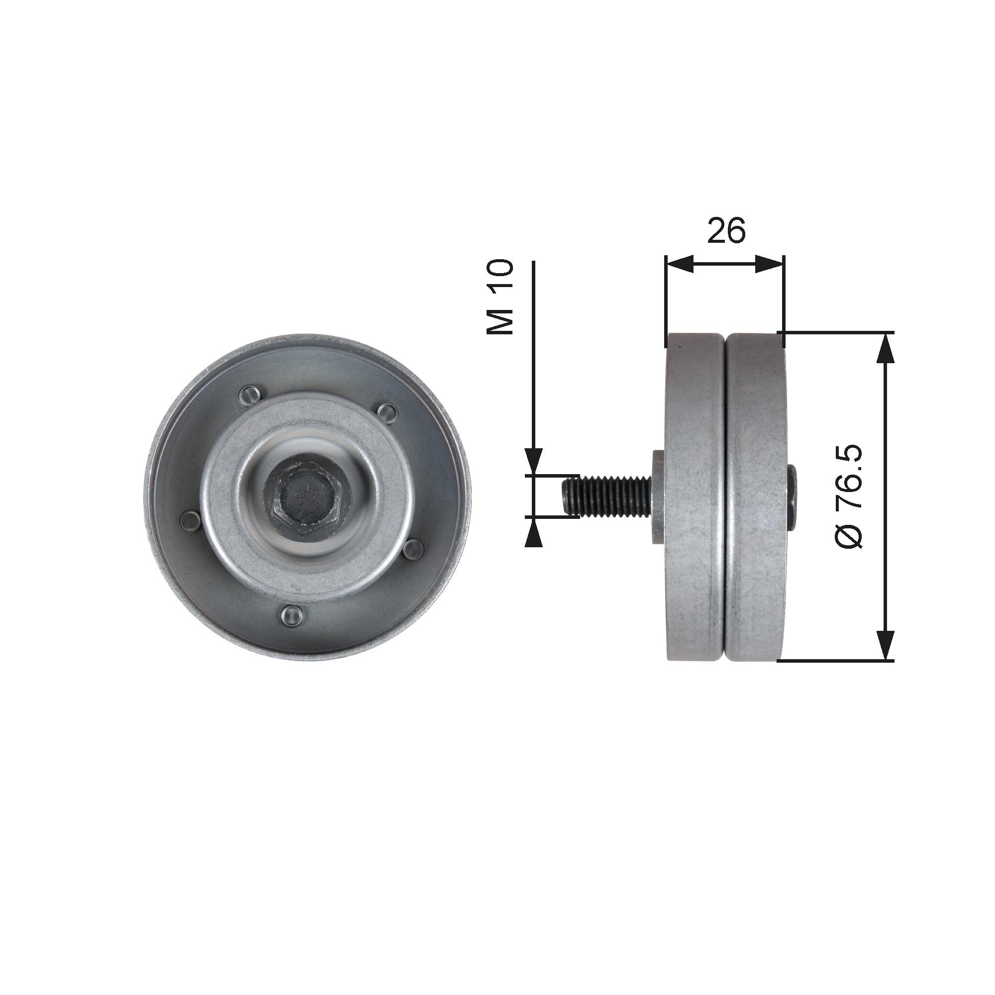 Deflection/Guide Pulley, V-ribbed belt  Art. T36182