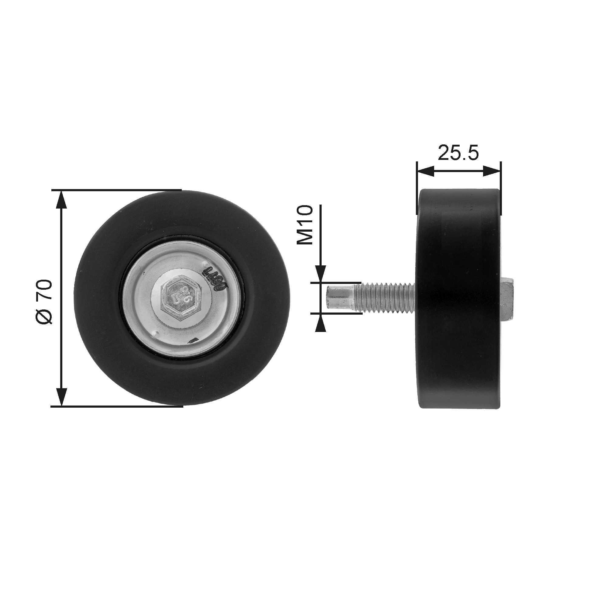 Deflection/Guide Pulley, V-ribbed belt (7803-21300)  Art. T36200