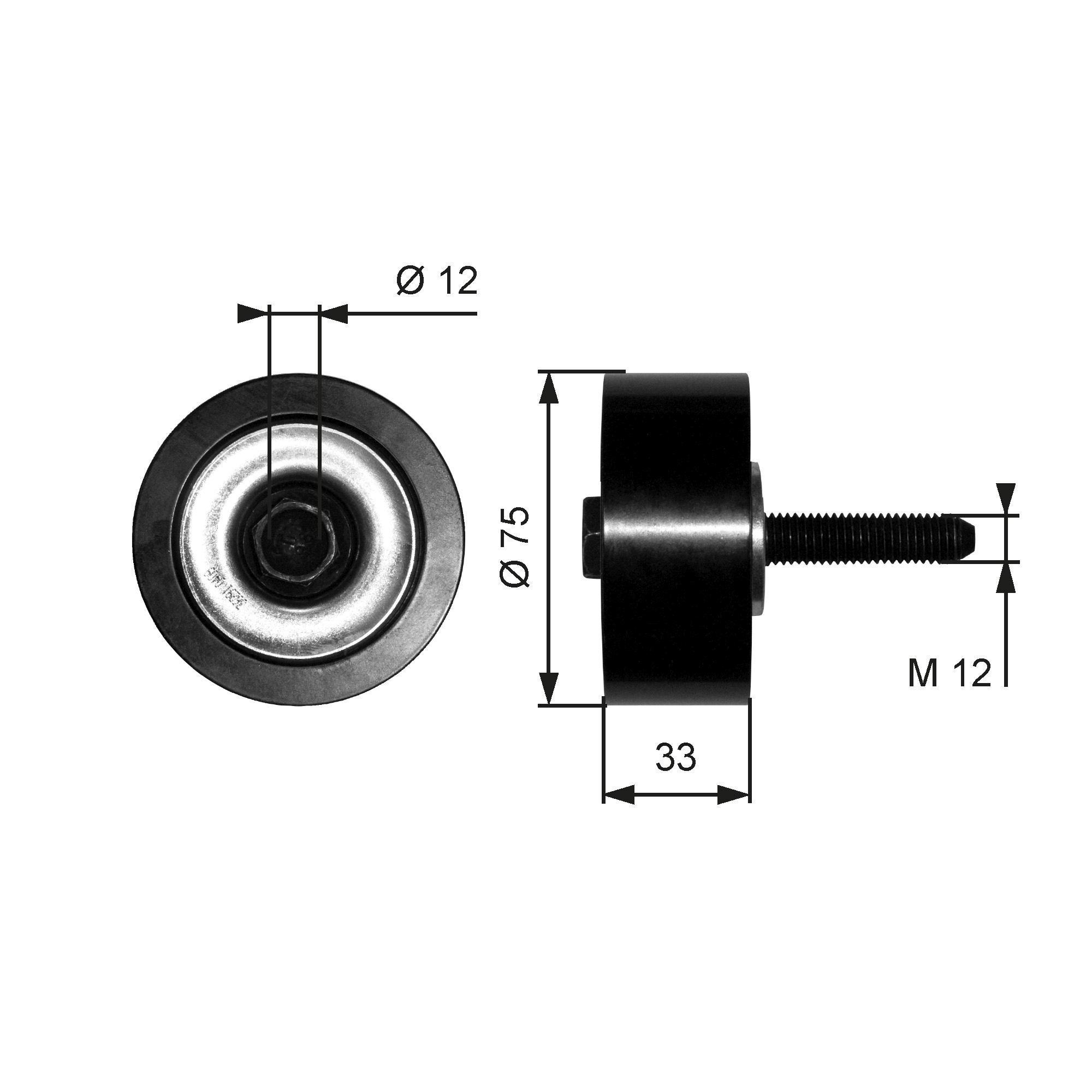 Deflection/Guide Pulley, V-ribbed belt (7803-25391)  Art. T36291