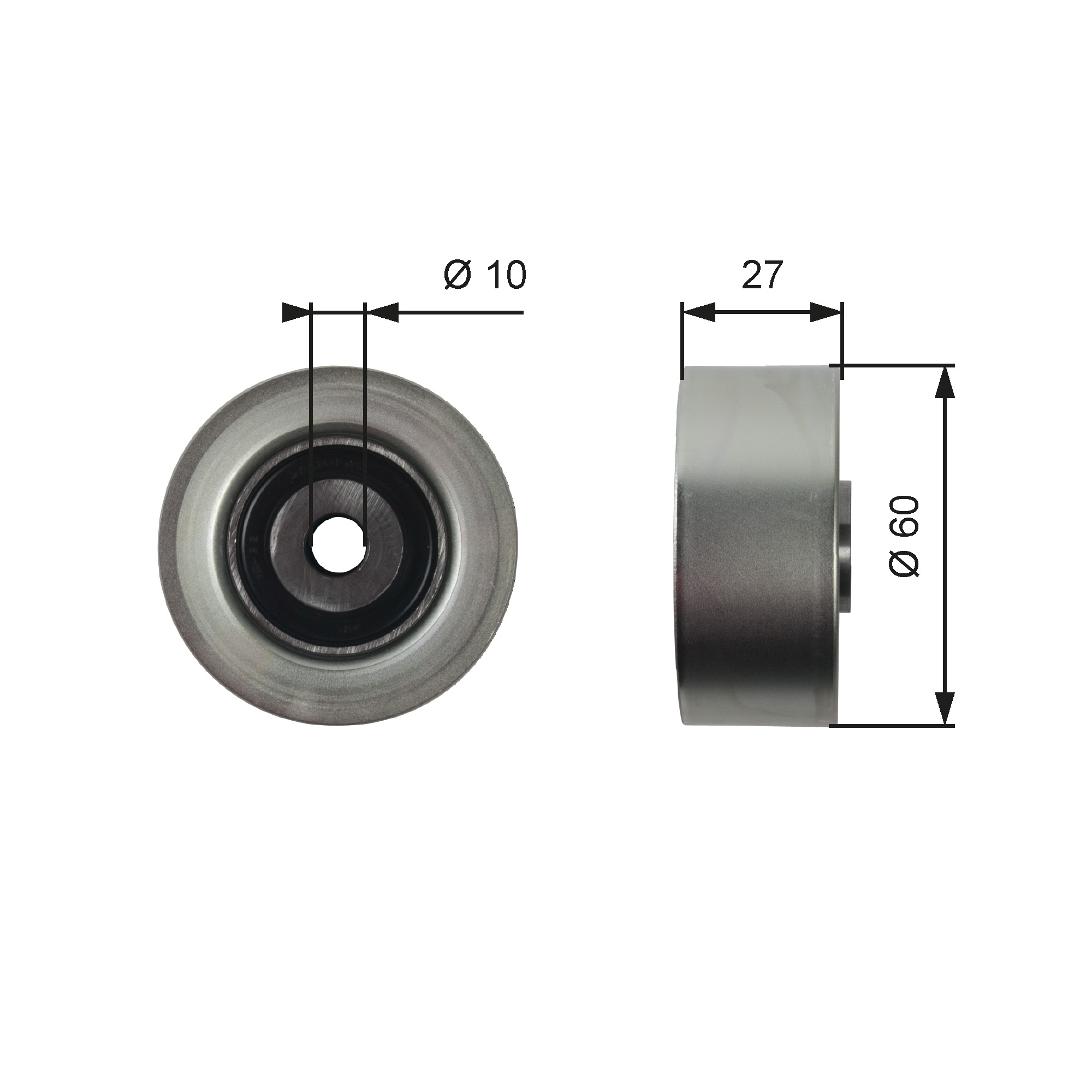 Deflection/Guide Pulley, V-ribbed belt (7803-21492)  Art. T36392