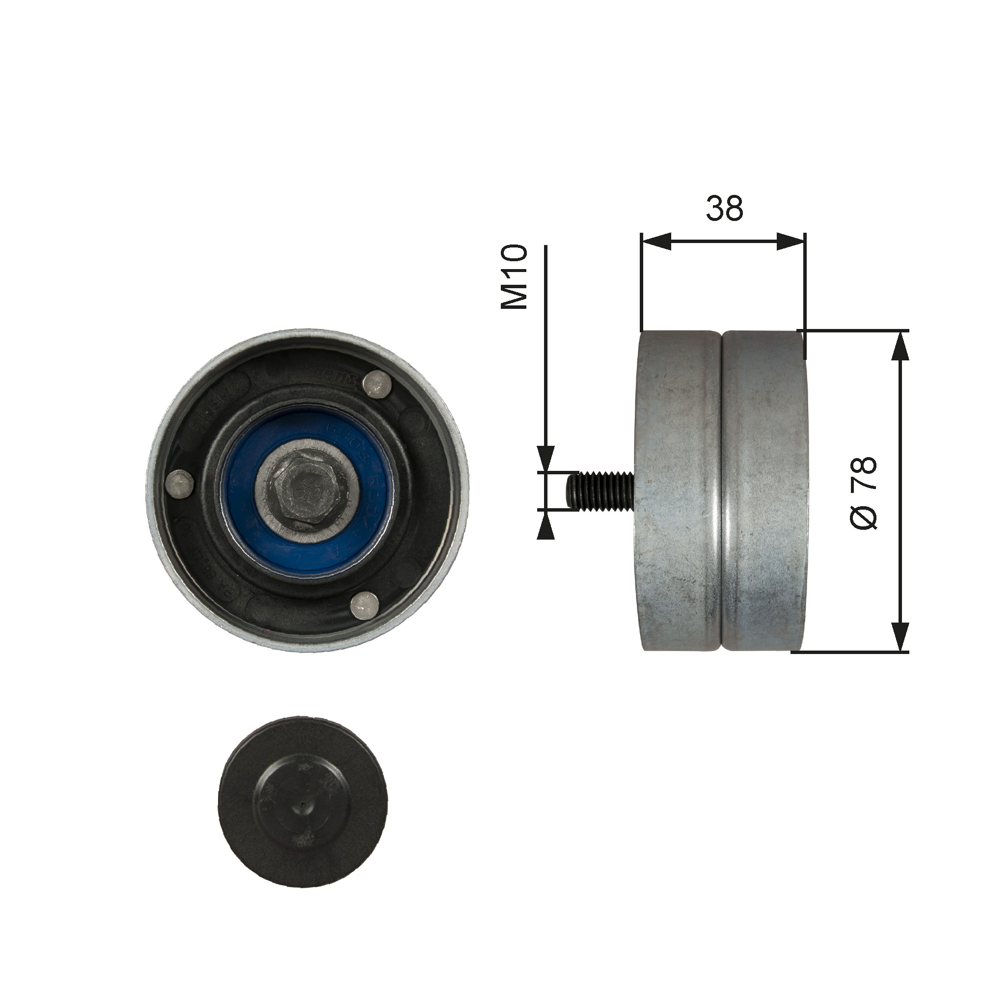 Guide roller, Multi-groove belt (78.64)  Art. T36529