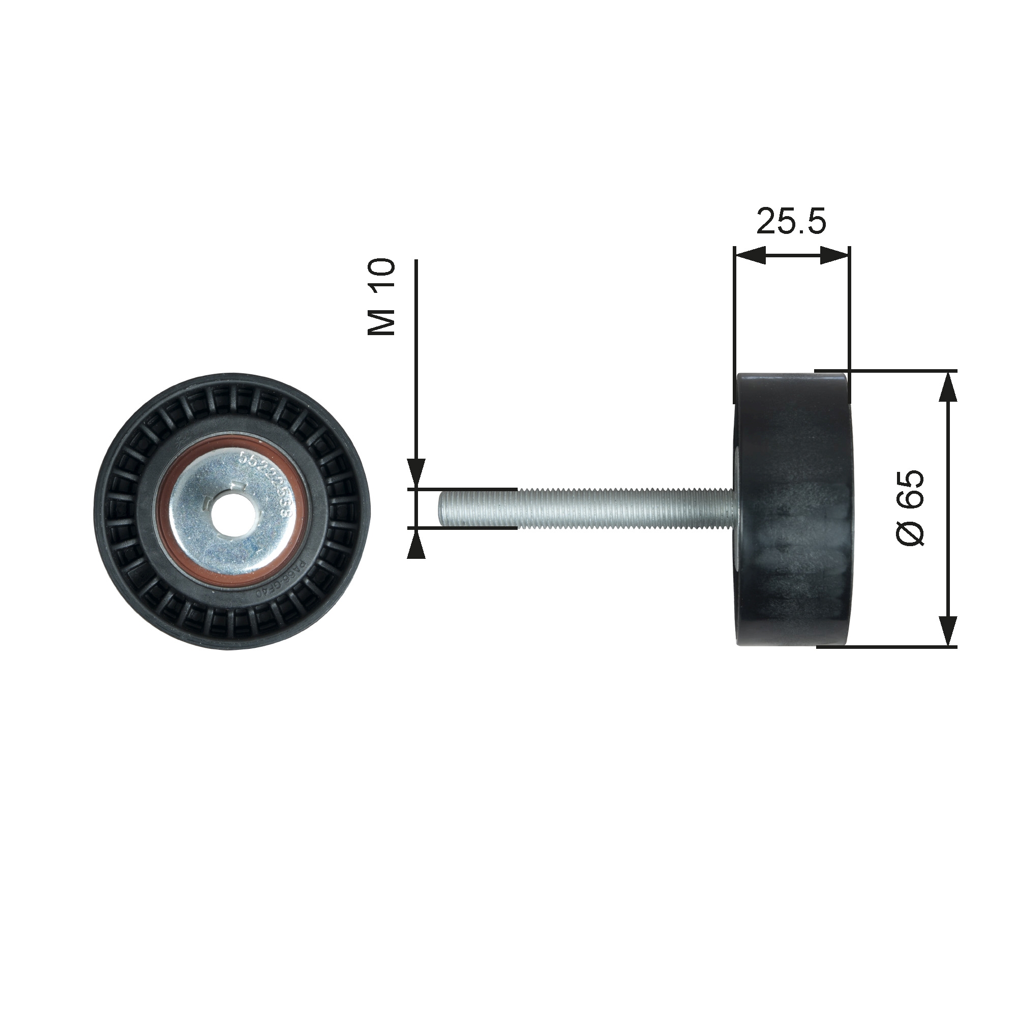 Deflection/Guide Pulley, V-ribbed belt  Art. T36772