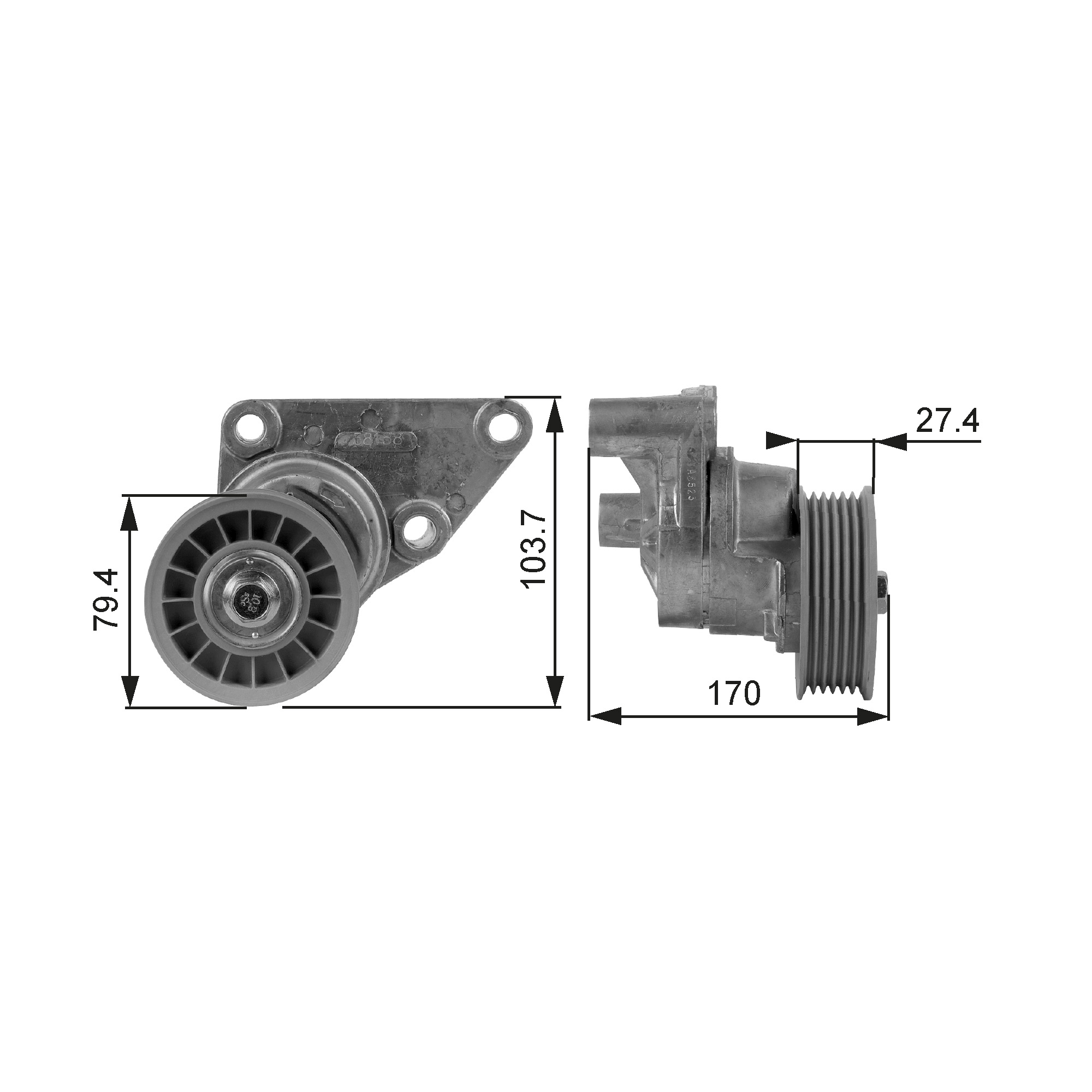 Belt Tensioner, V-ribbed belt  Art. T38158