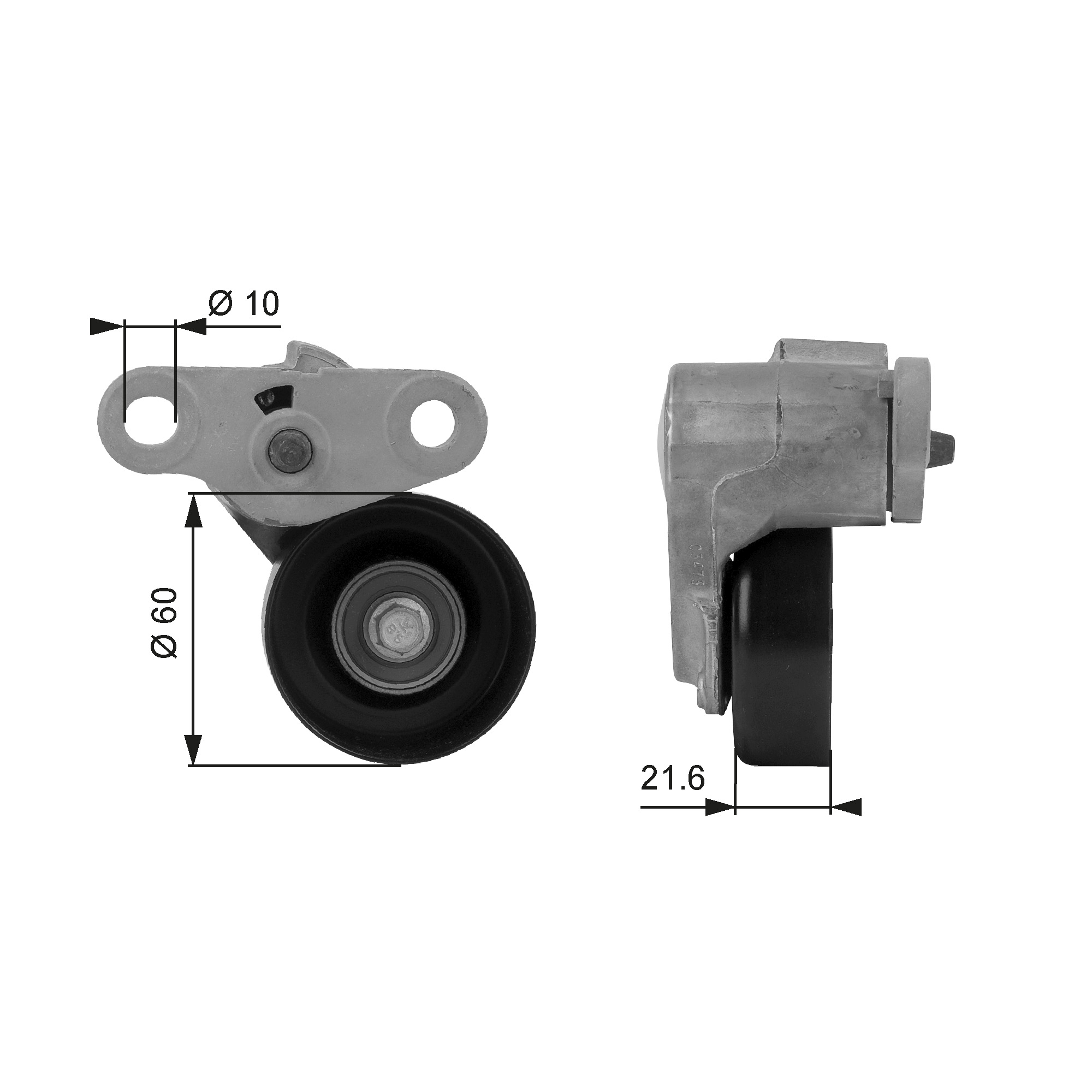 Belt Tensioner, V-ribbed belt  Art. T38159