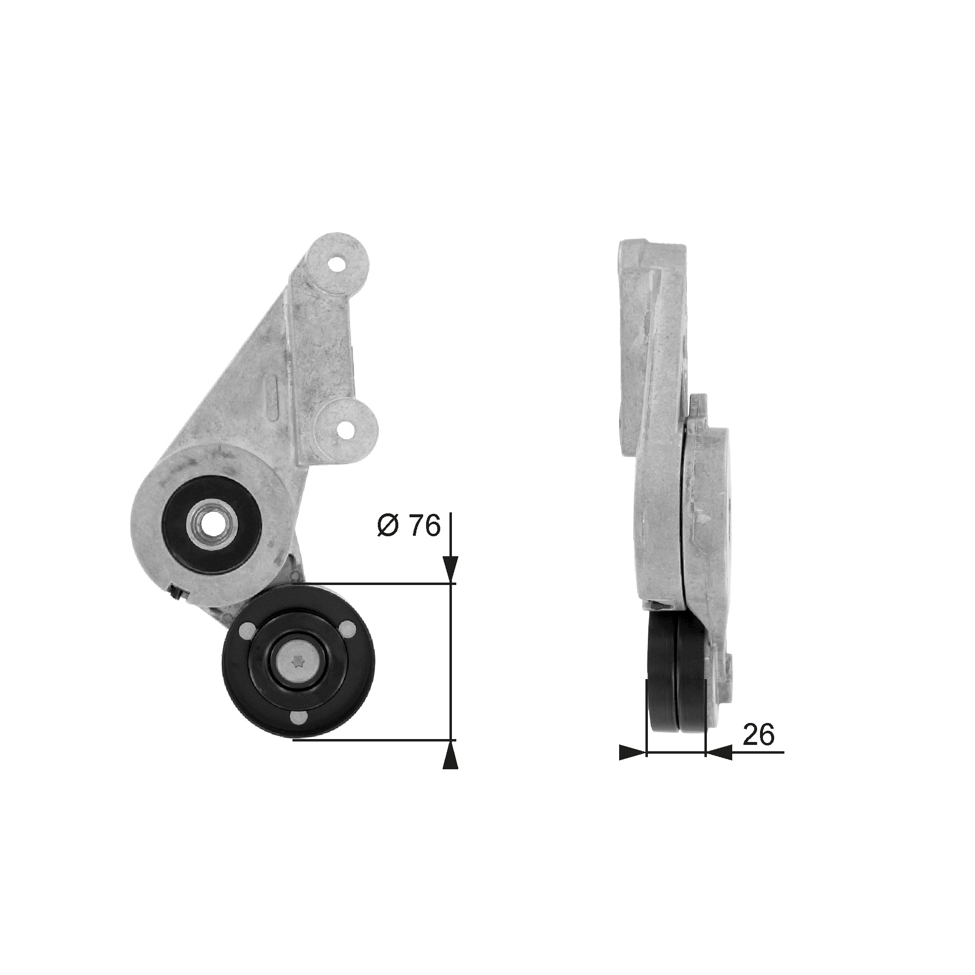 Belt Tensioner, V-ribbed belt  Art. T38304