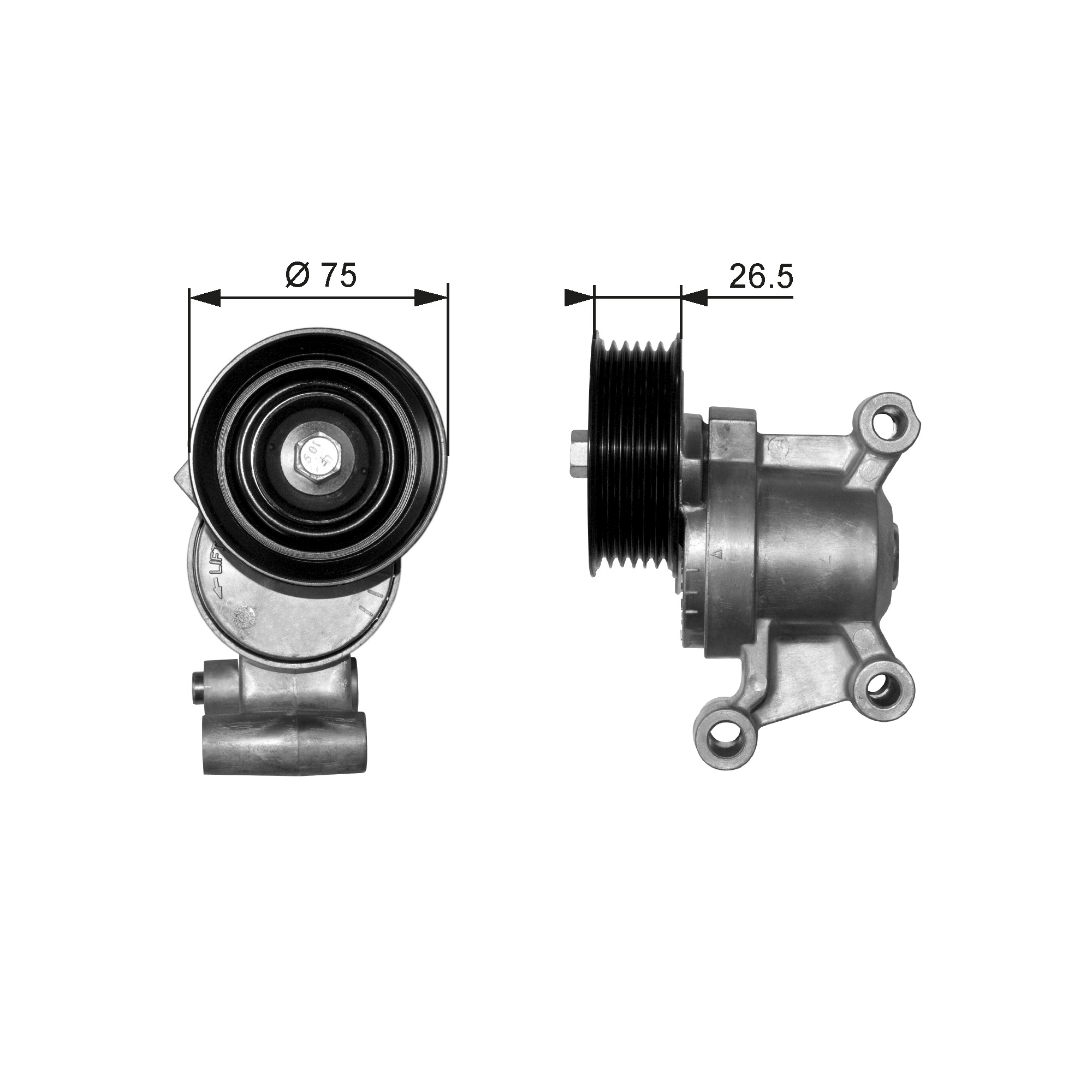 Belt Tensioner, V-ribbed belt  Art. T38357