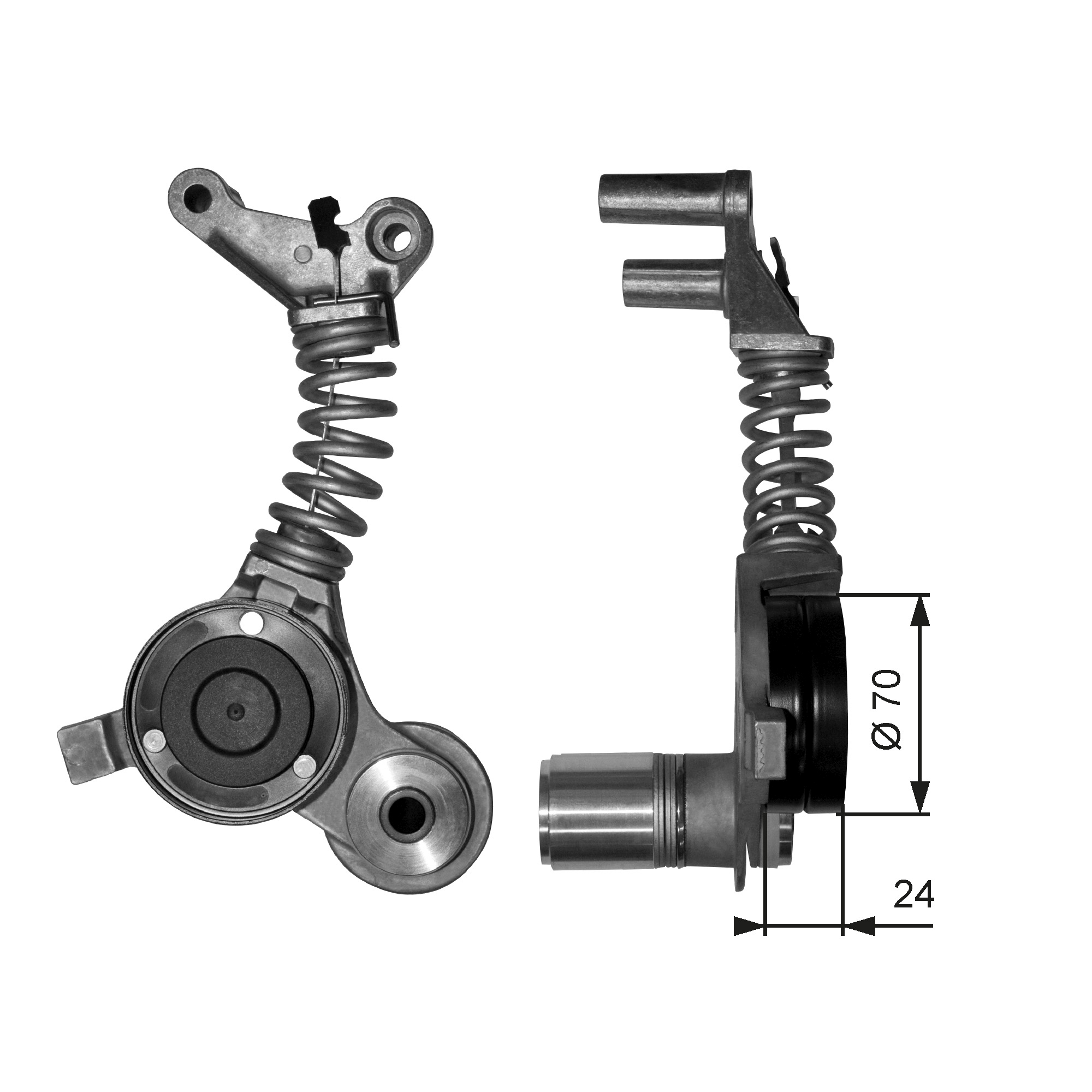 Belt Tensioner, V-ribbed belt (Engine side)  Art. T38406