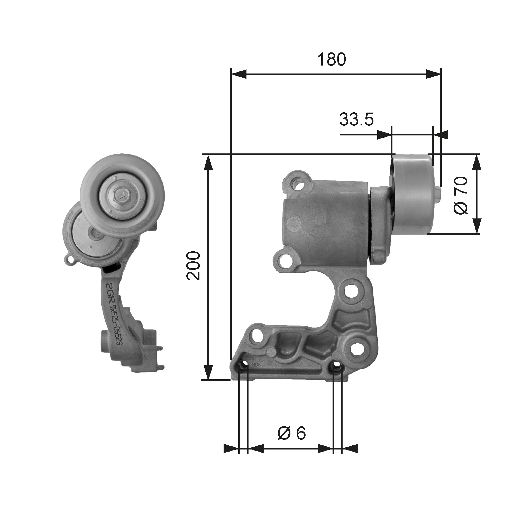 Belt Tensioner, V-ribbed belt  Art. T38410