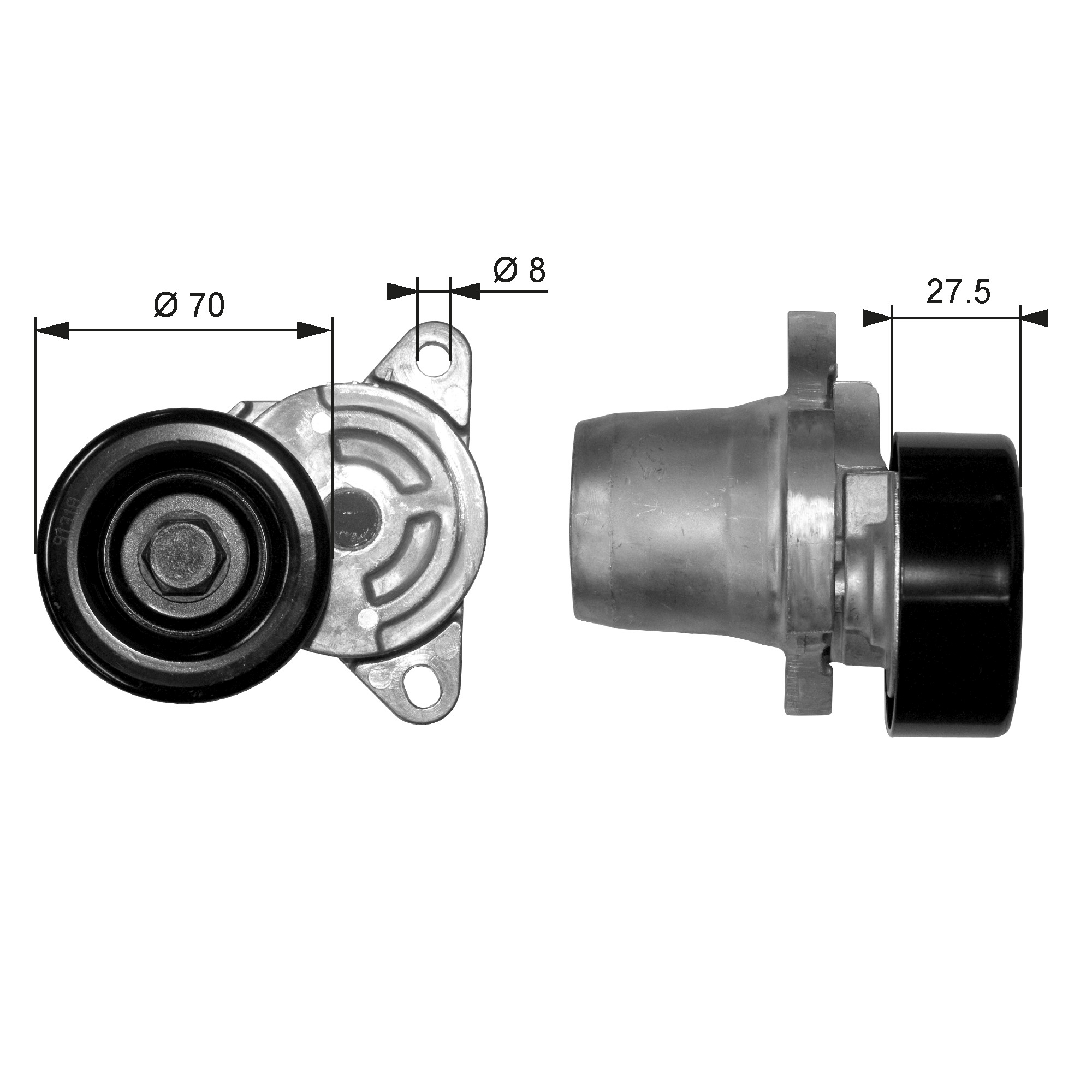 Belt Tensioner, V-ribbed belt  Art. T38454