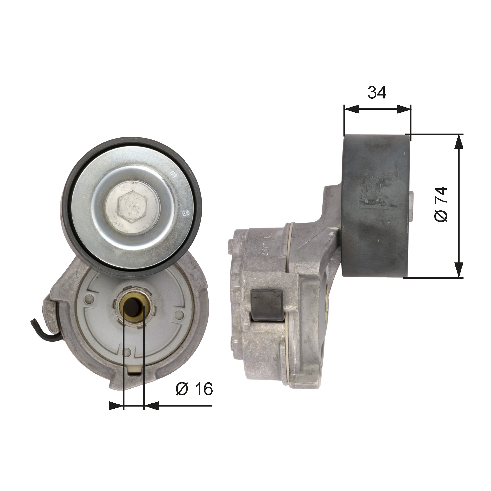 Belt Tensioner, V-ribbed belt  Art. T38559