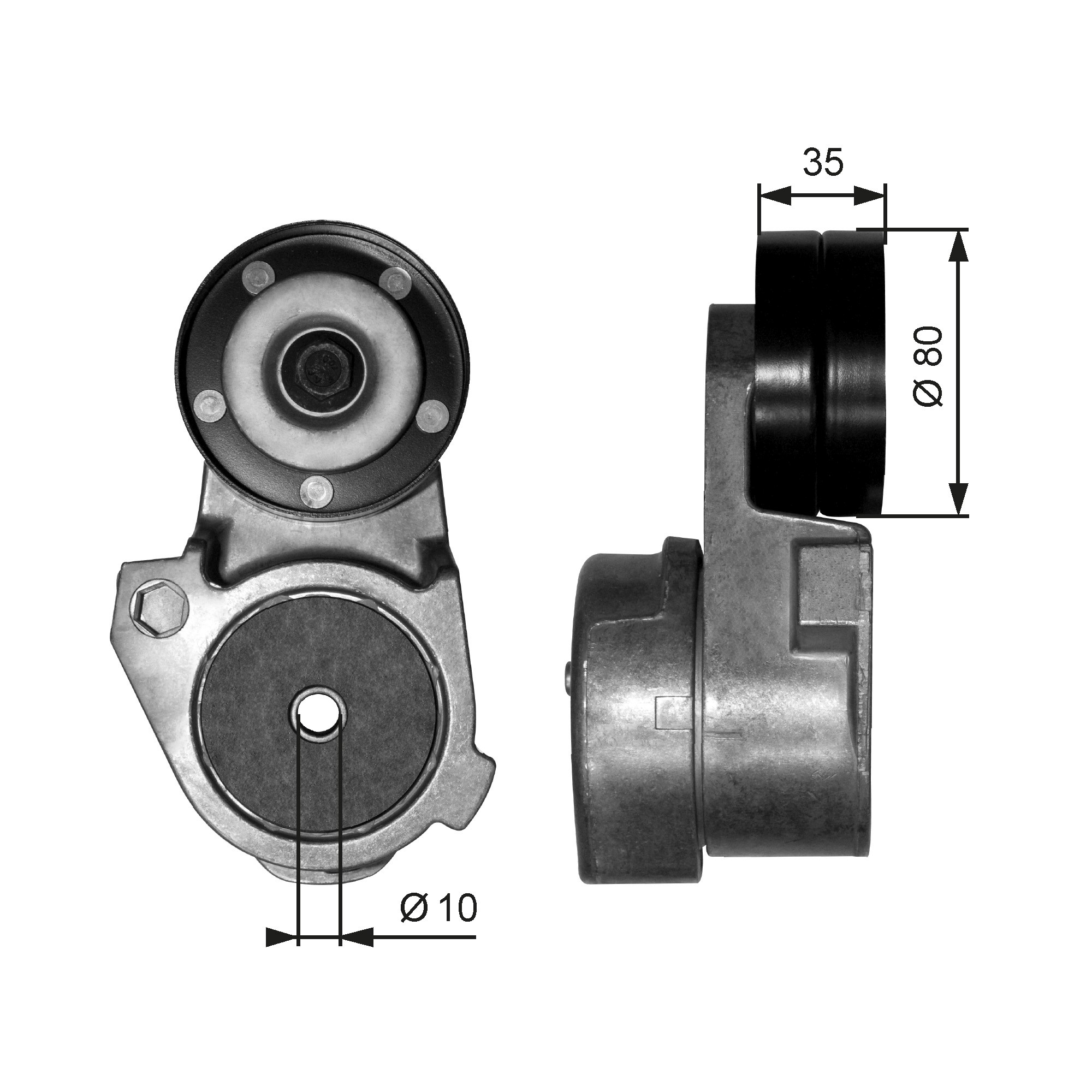 Belt tensioner, Multi-groove belt  Art. T38563