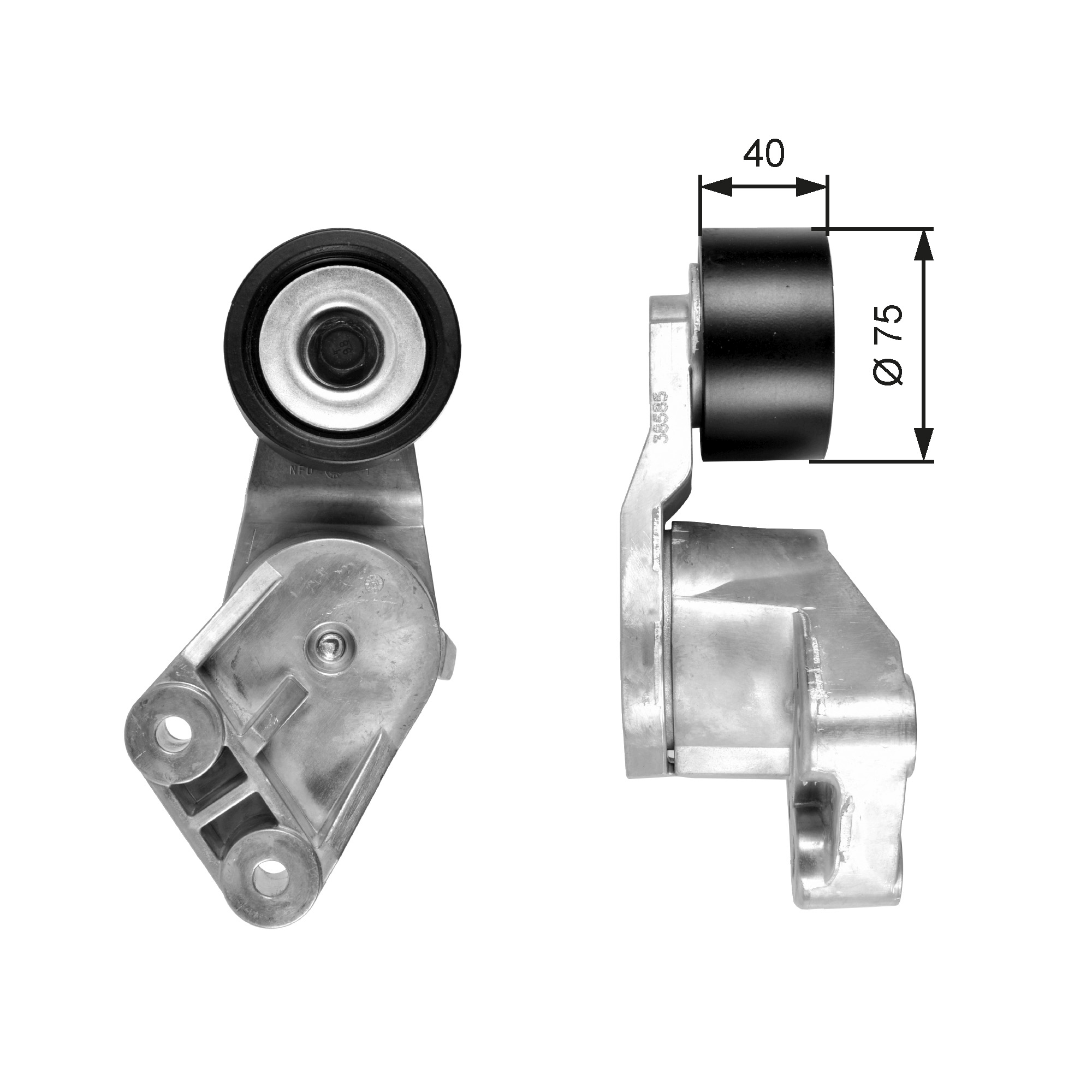 Belt tensioner, Multi-groove belt  Art. T38585