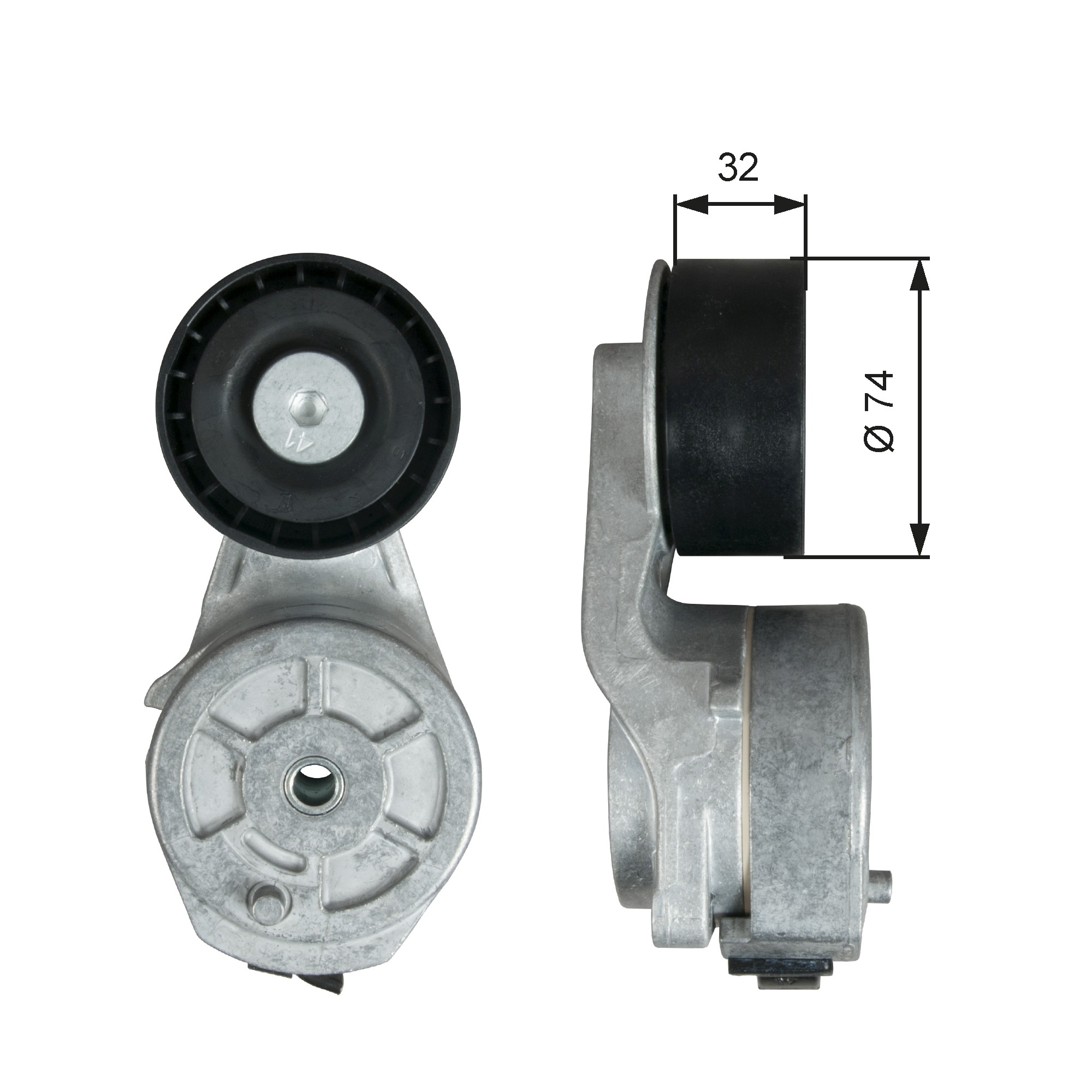 Belt tensioner, Multi-groove belt  Art. T38710