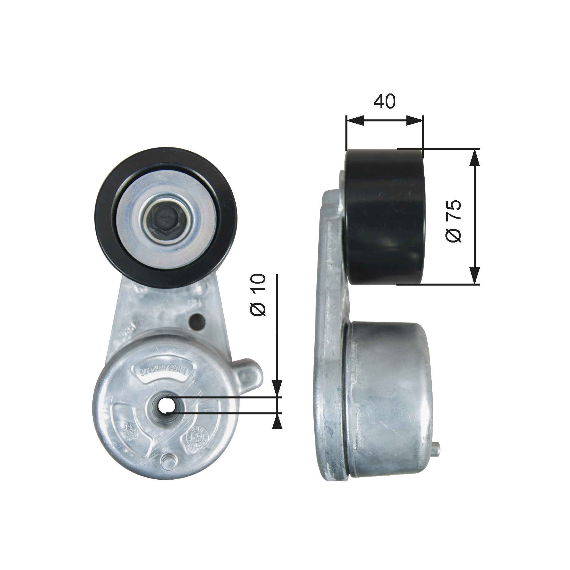 Belt tensioner, Multi-groove belt  Art. T38720