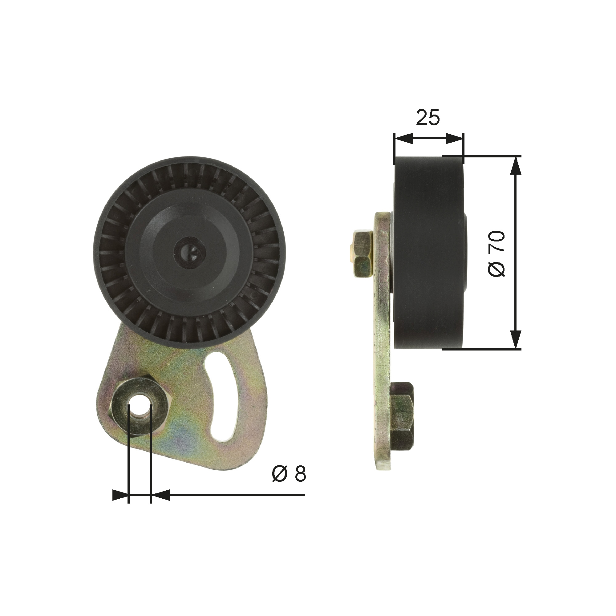 Tensioner Pulley, V-ribbed belt  Art. T39019