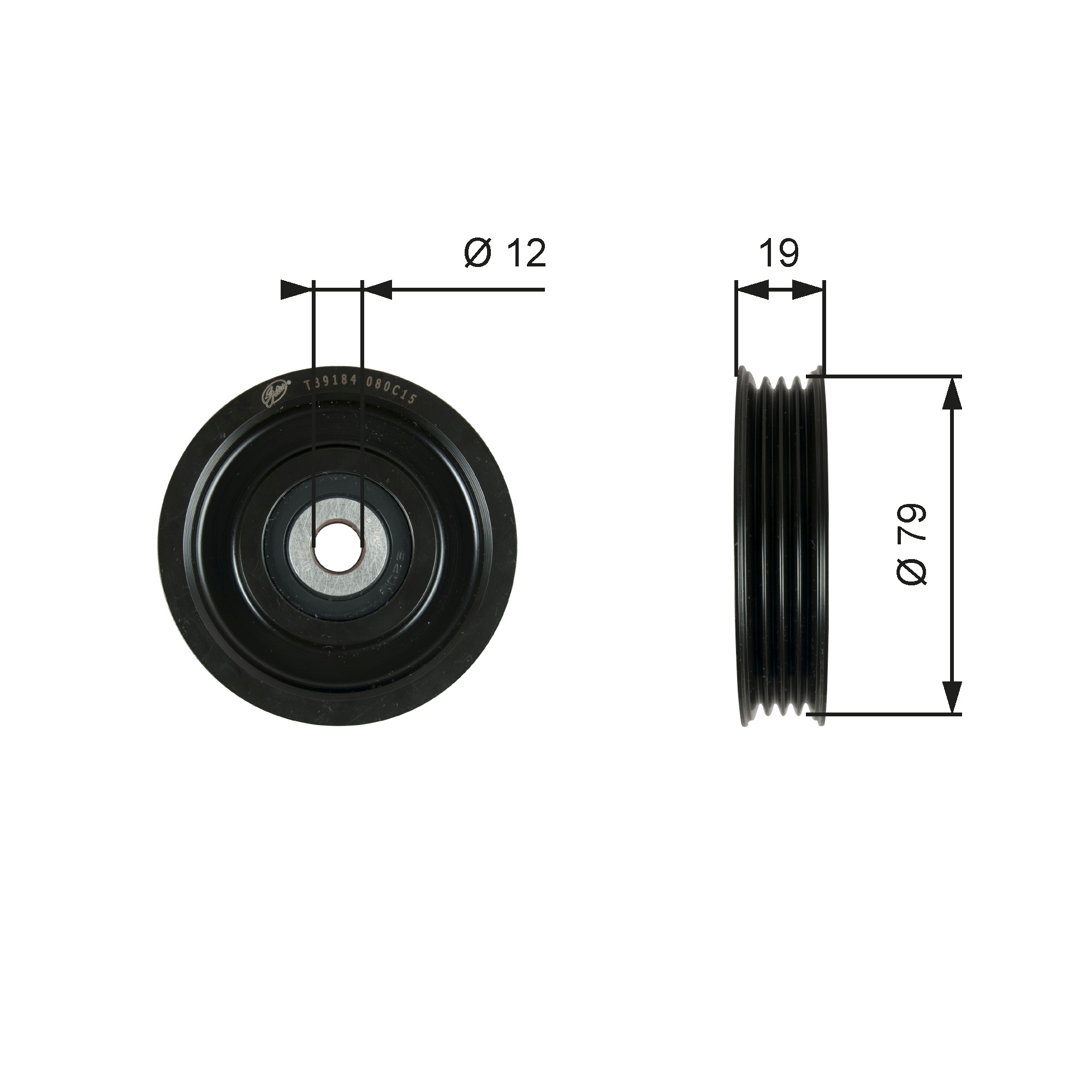 Tensioner Pulley, V-ribbed belt  Art. T39184