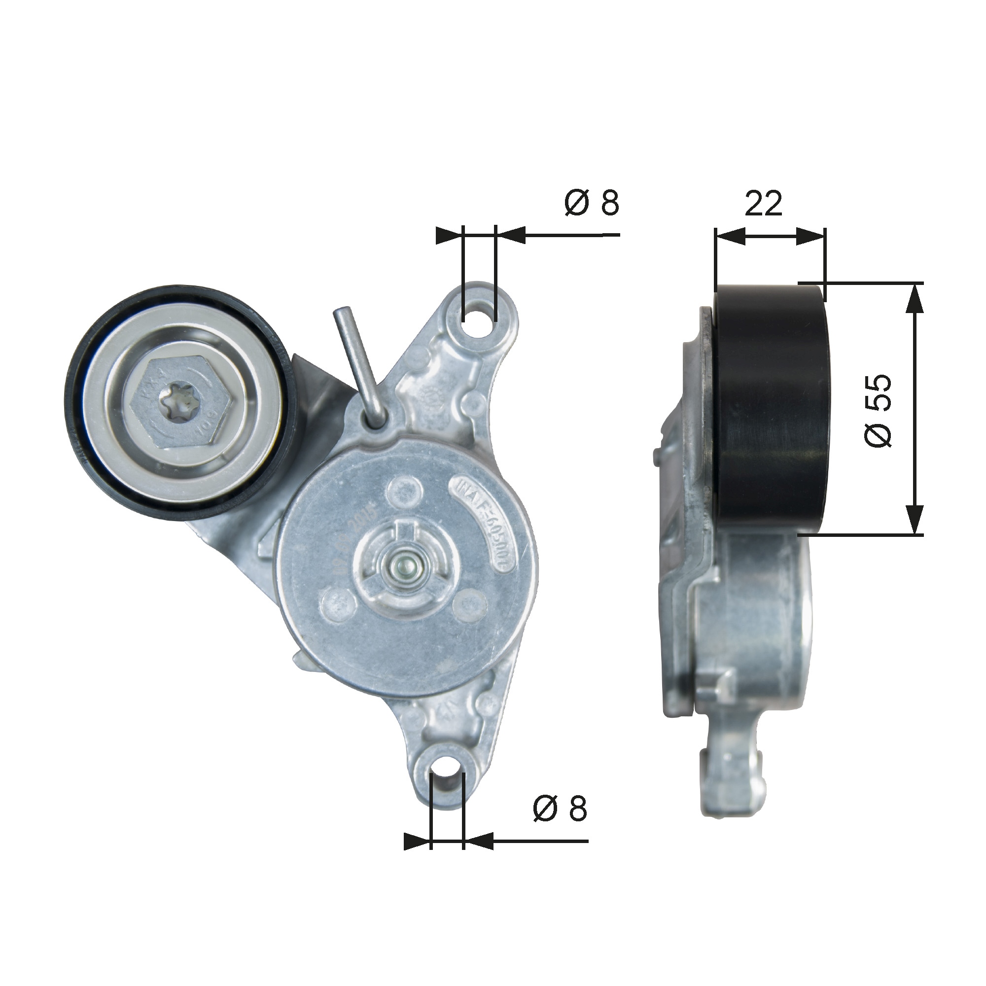 Belt Tensioner, V-ribbed belt (55)  Art. T39392