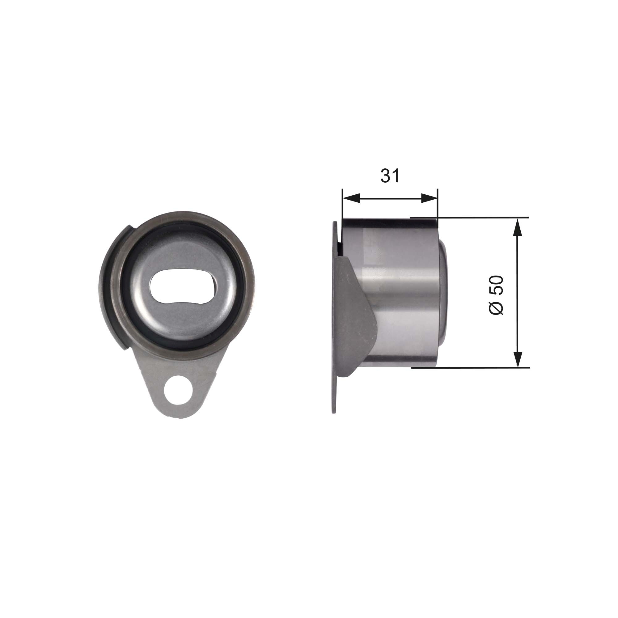 Tensioner Pulley, timing belt (In front)  Art. T41157