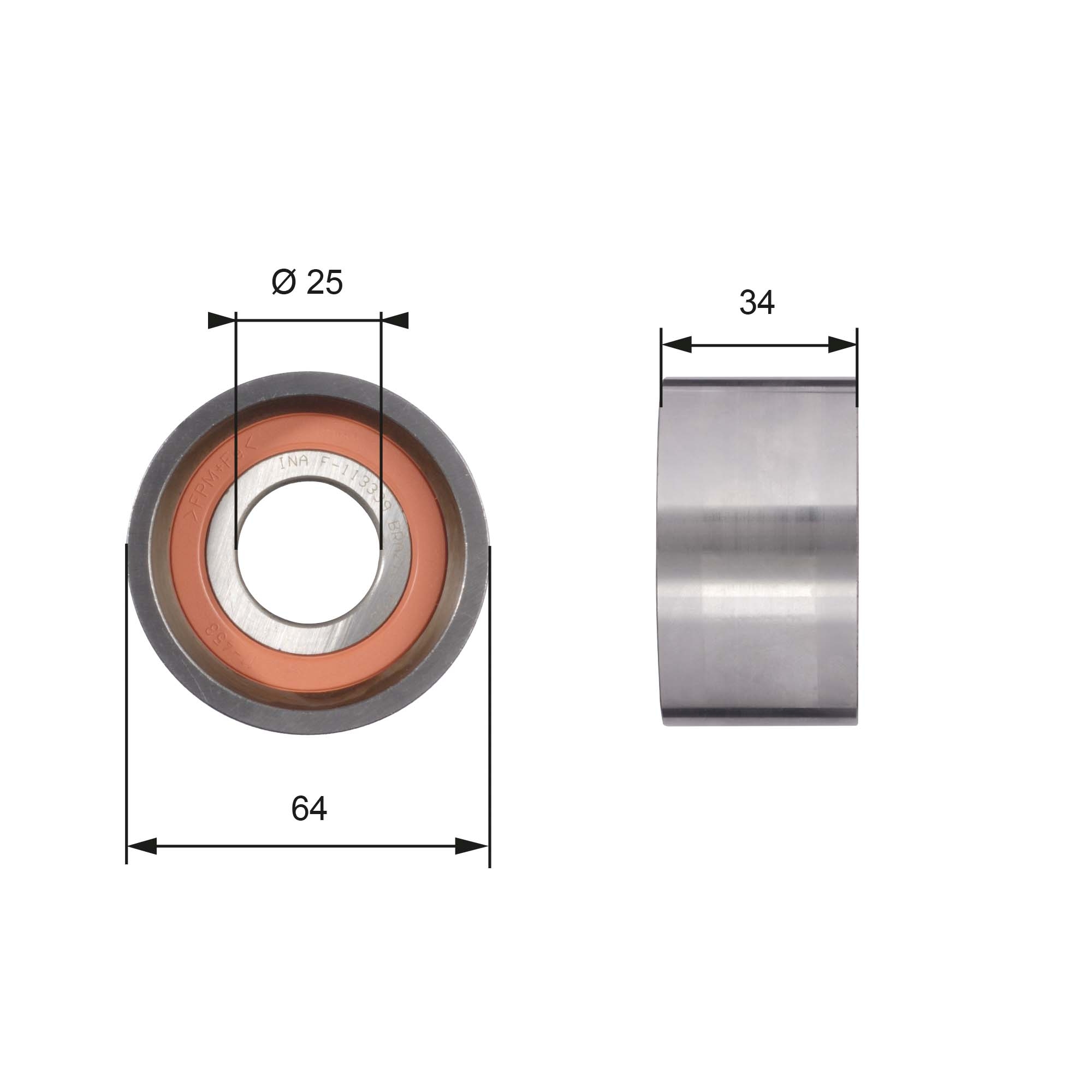 Tensioner Pulley, timing belt (Pulley side)  Art. T41234