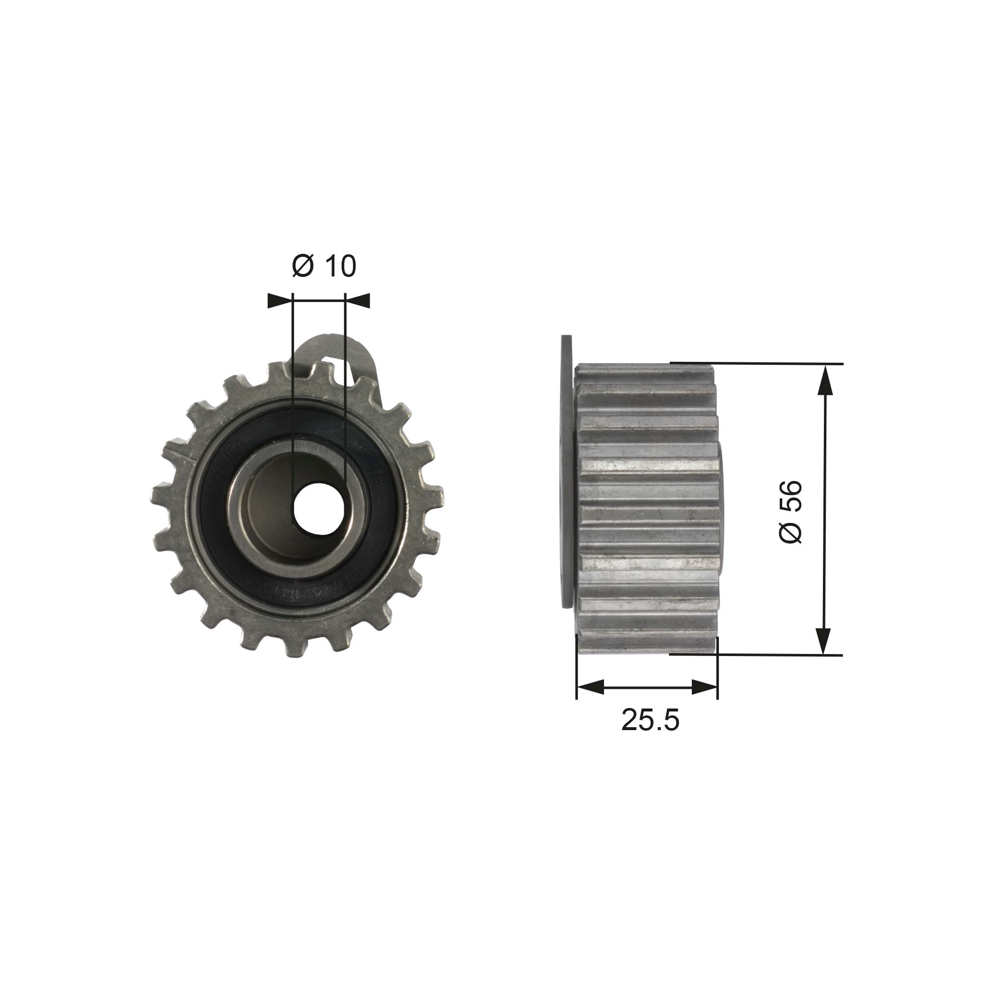 Tensioner Pulley, timing belt (Pulley side)  Art. T42073