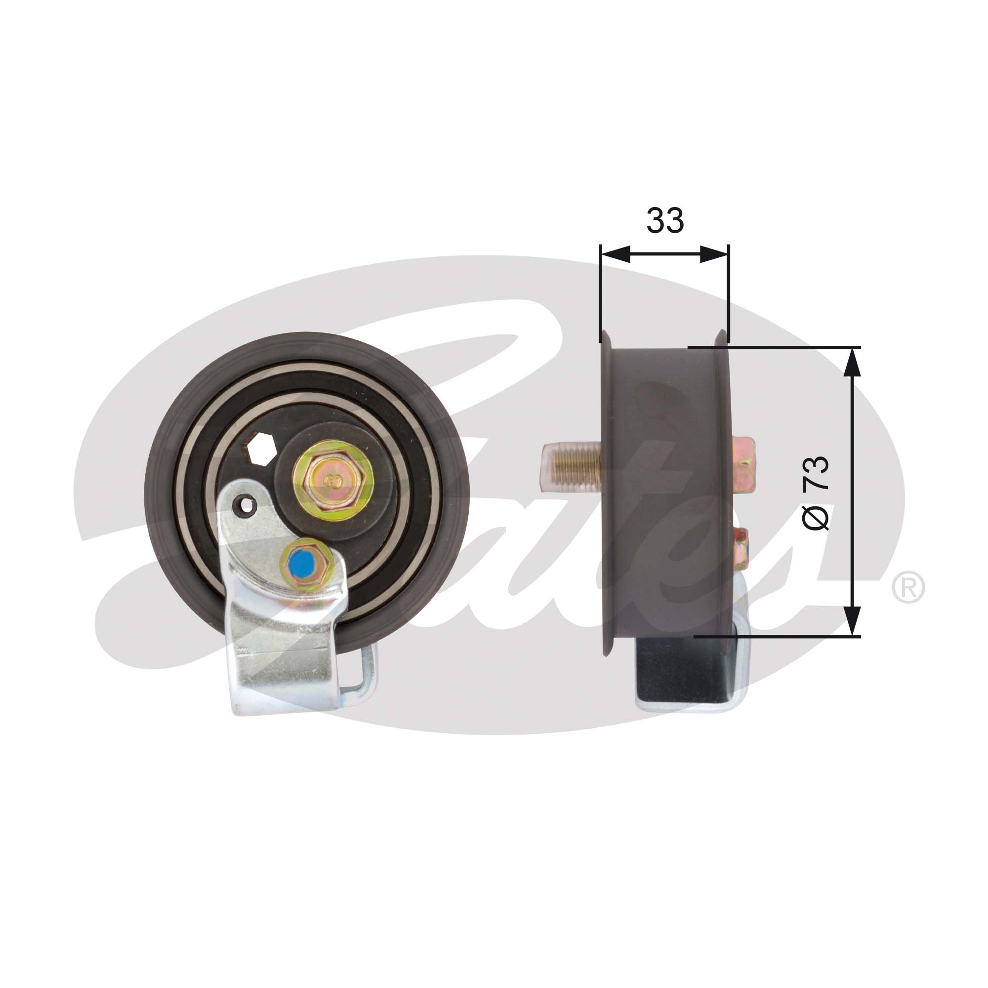 Tensioner Pulley, timing belt (Below)  Art. T43123