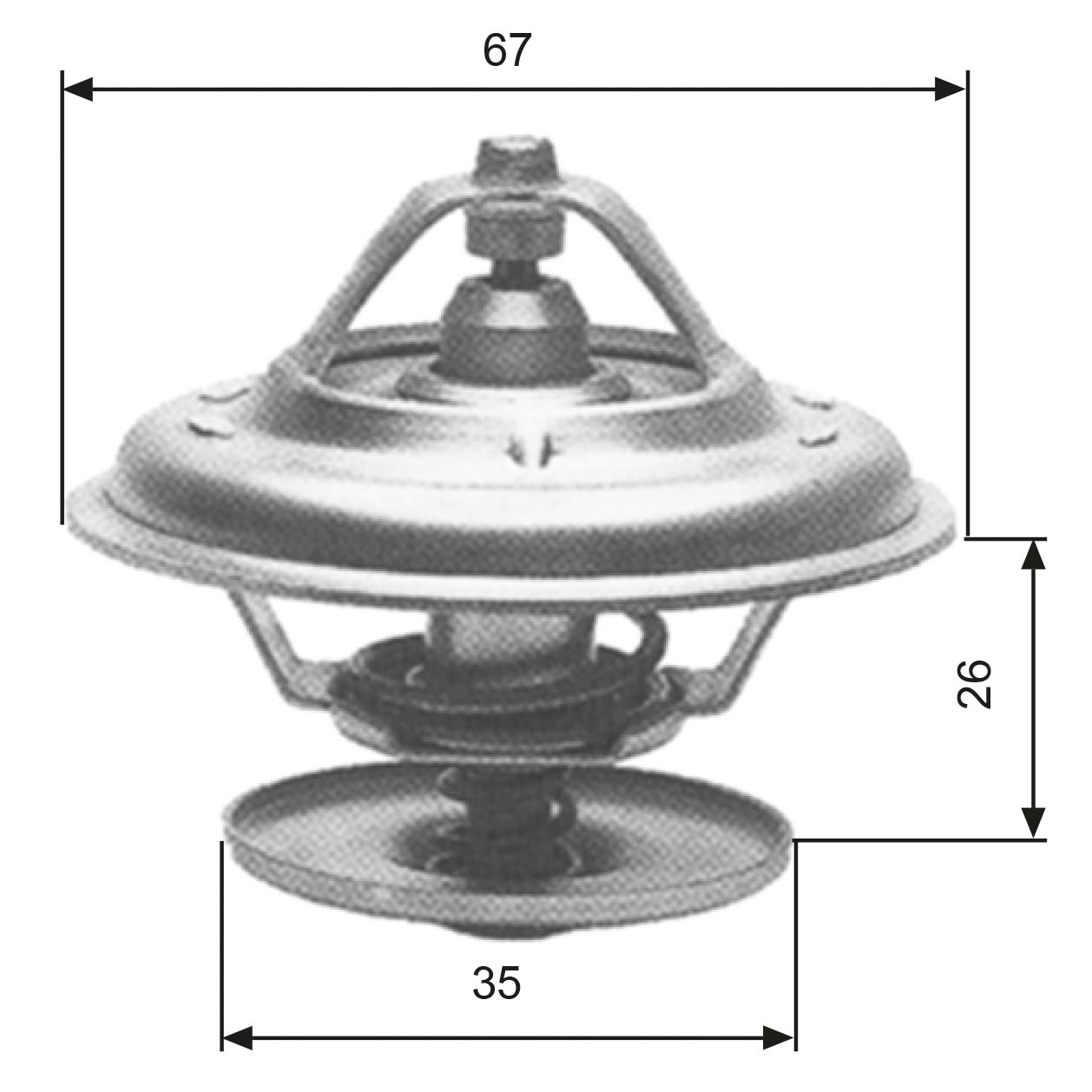 Thermostat, coolant  Art. TH11680G1