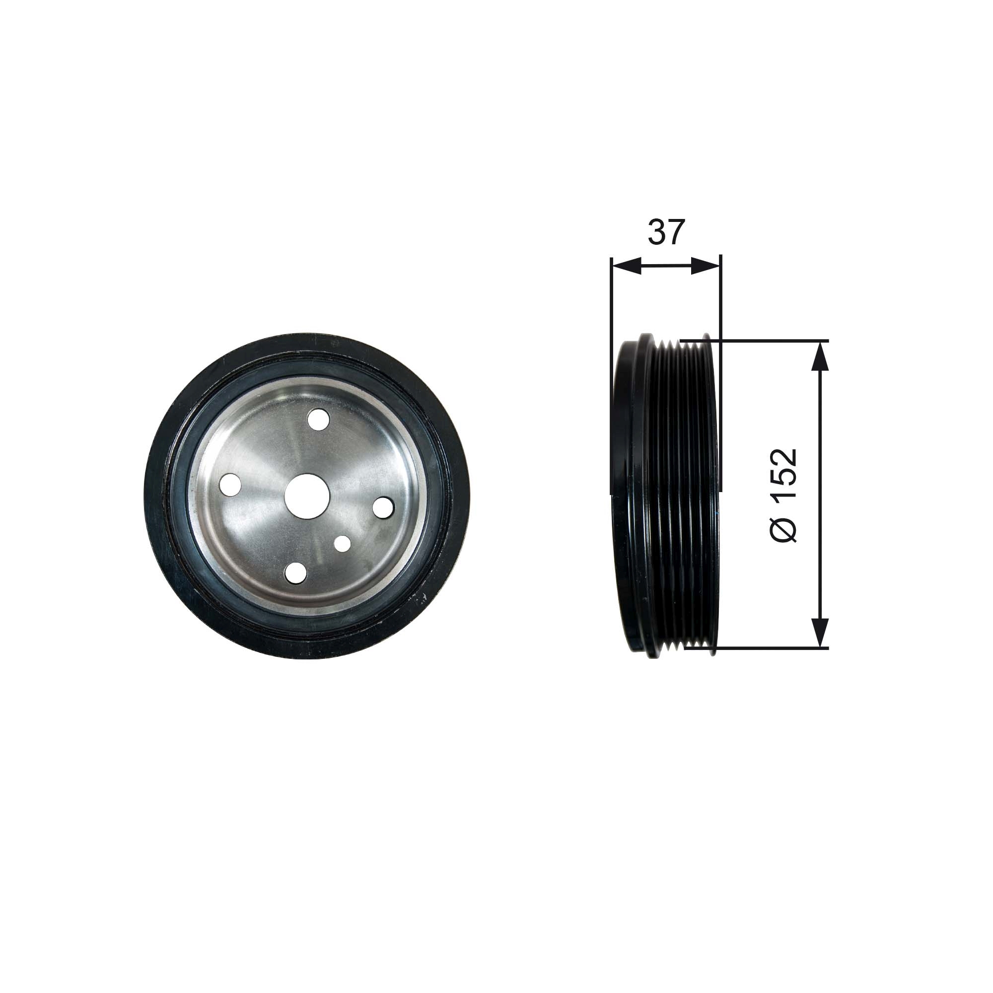 Belt Pulley, crankshaft (Rear axle)  Art. TVD1137