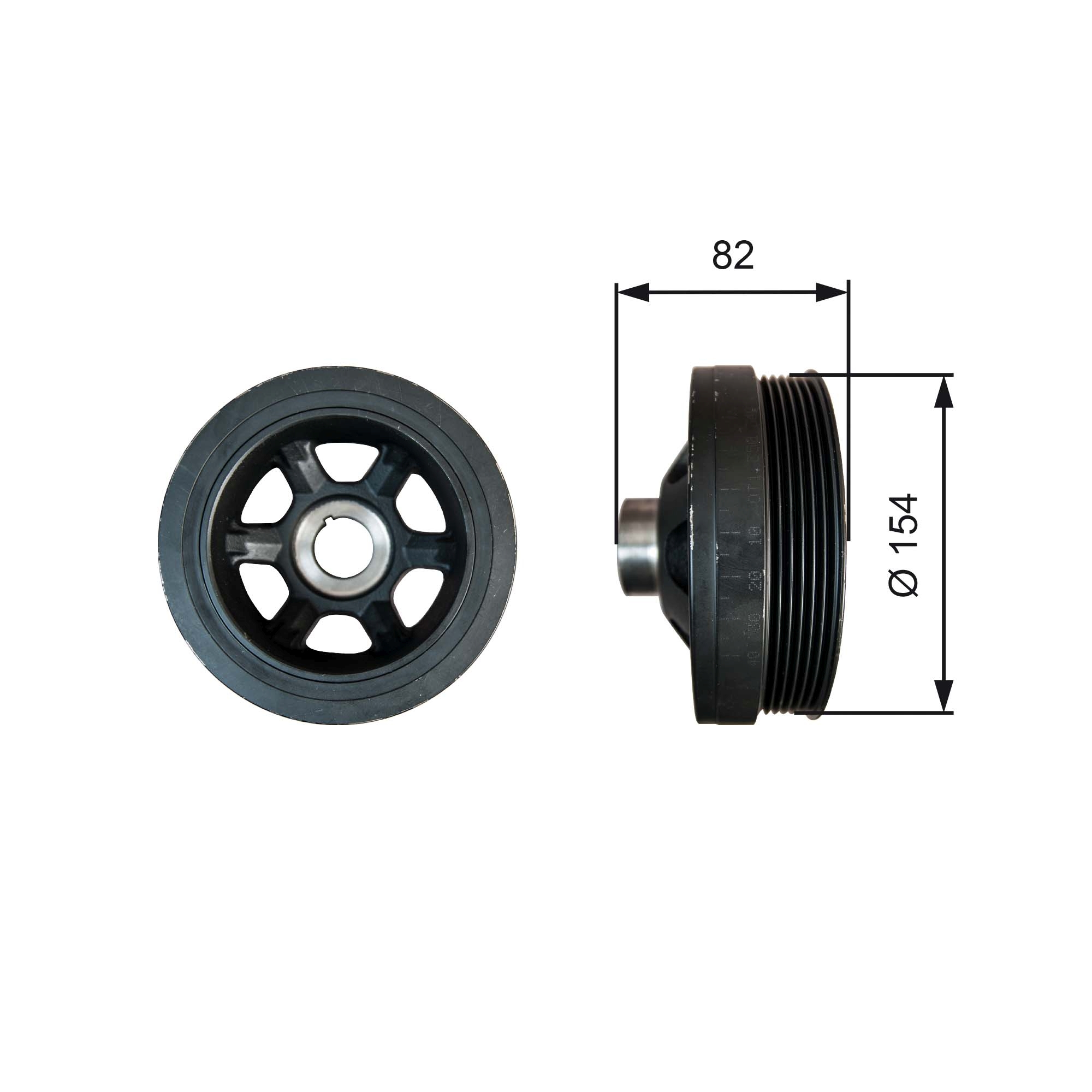 Belt Pulley, crankshaft (Front axle)  Art. TVD1139