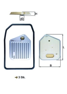 Hydraulic Filter, automatic transmission (244)  Art. HX163KIT