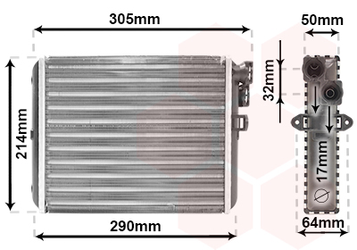 Heat Exchanger, interior heating  Art. 59006110