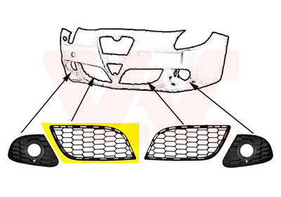 Ventilation Grilles, bumper (Forward, right)  Art. 0113596