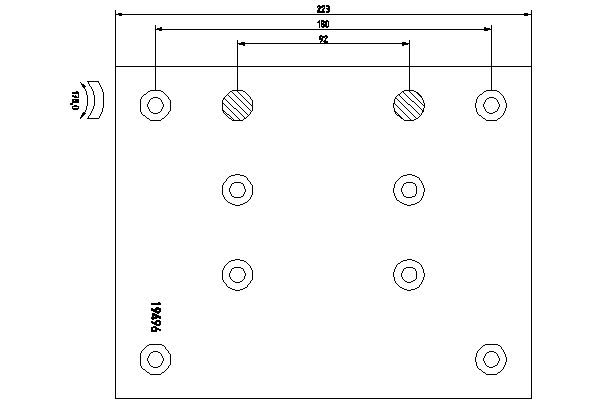 Brake Lining Kit, drum brake  (Rear axle)  Art. 1949602