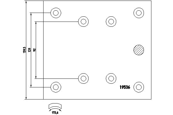 Brake Lining Kit, drum brake  (160)  Art. 1950608