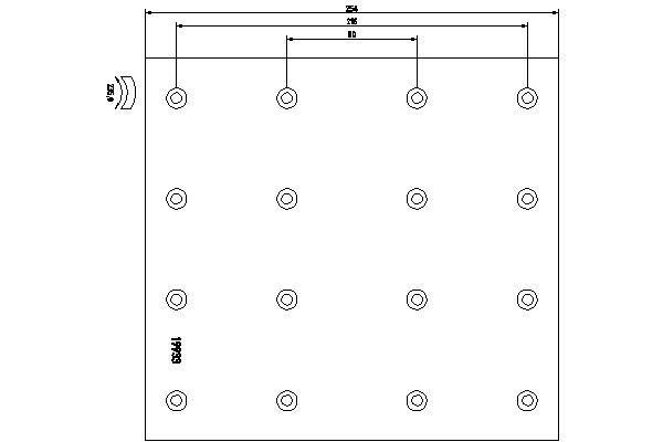 Brake Lining Kit, drum brake  (Rear axle)  Art. 1993301