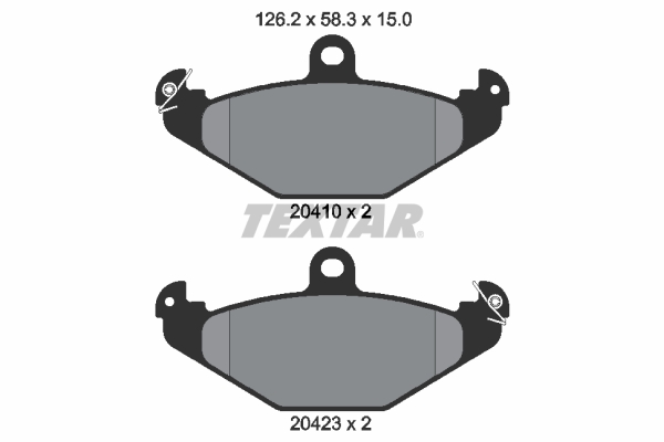 Brake Pad Set, disc brake (Rear axle)  Art. 2041001