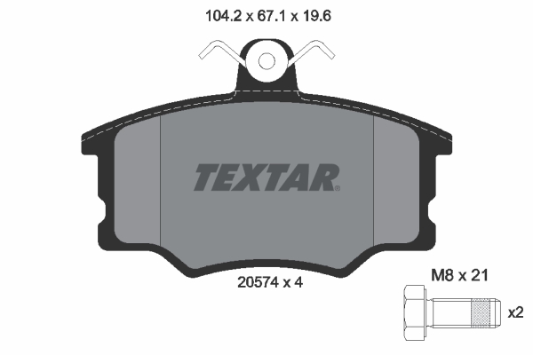 Brake Pad Set, disc brake (Front axle)  Art. 2057402