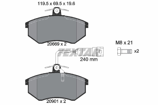 Brake Pad Set, disc brake (Front axle)  Art. 2066922