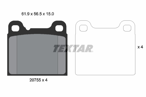 Brake Pad Set, disc brake (Rear axle)  Art. 2075506