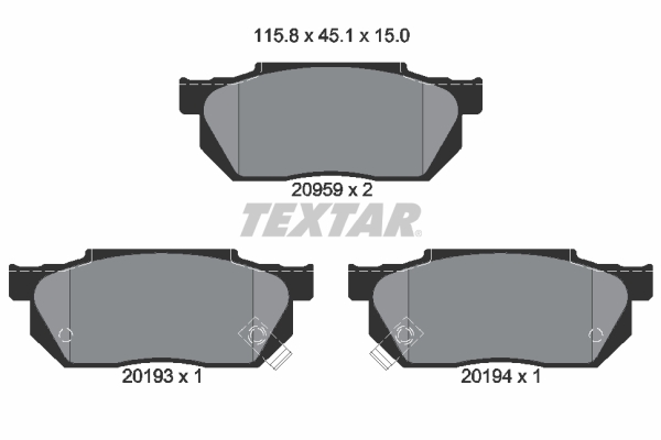 Brake Pad Set, disc brake (Front axle)  Art. 2095902